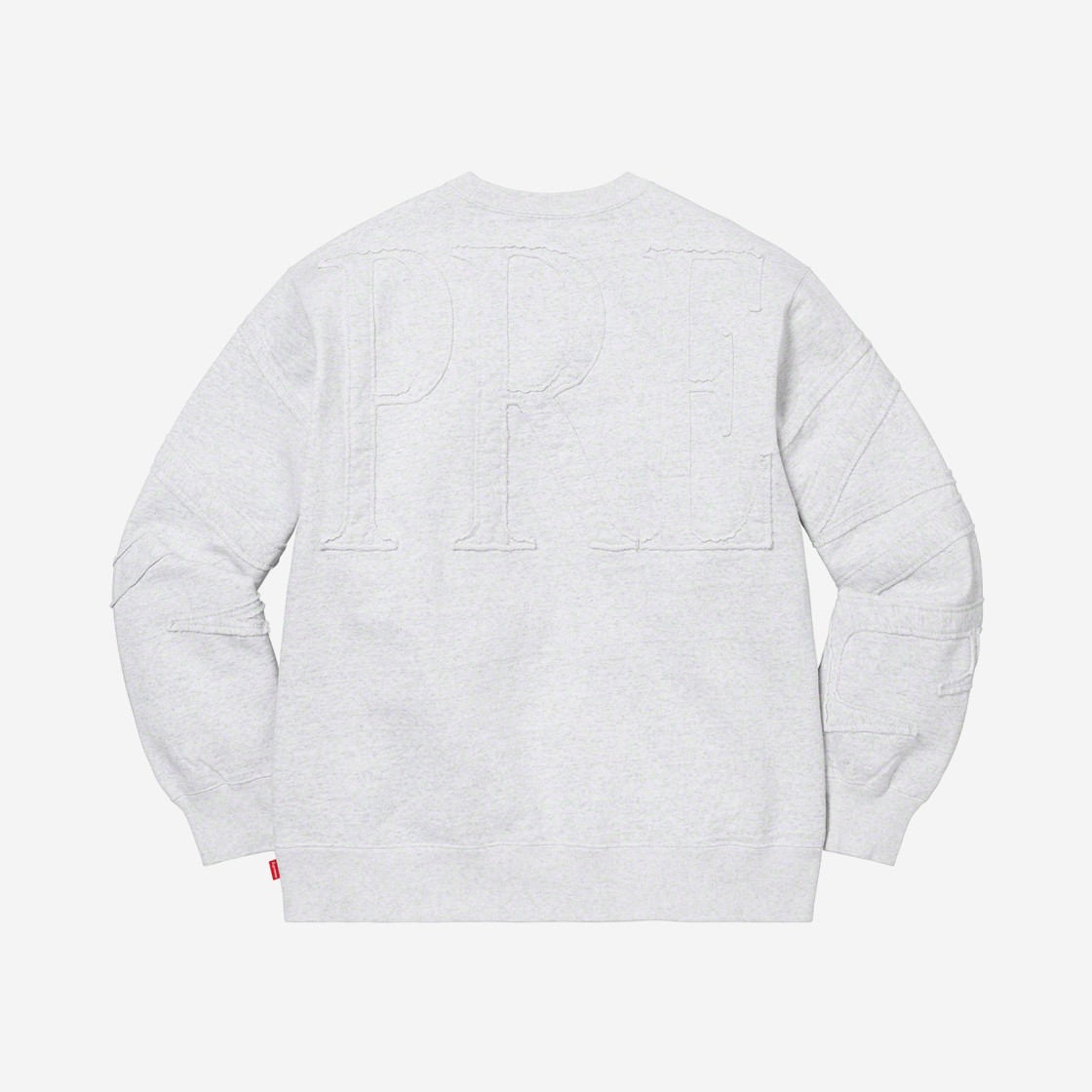 Supreme Tonal Applique Crewneck Ash Grey - 22SS 상세 이미지 2