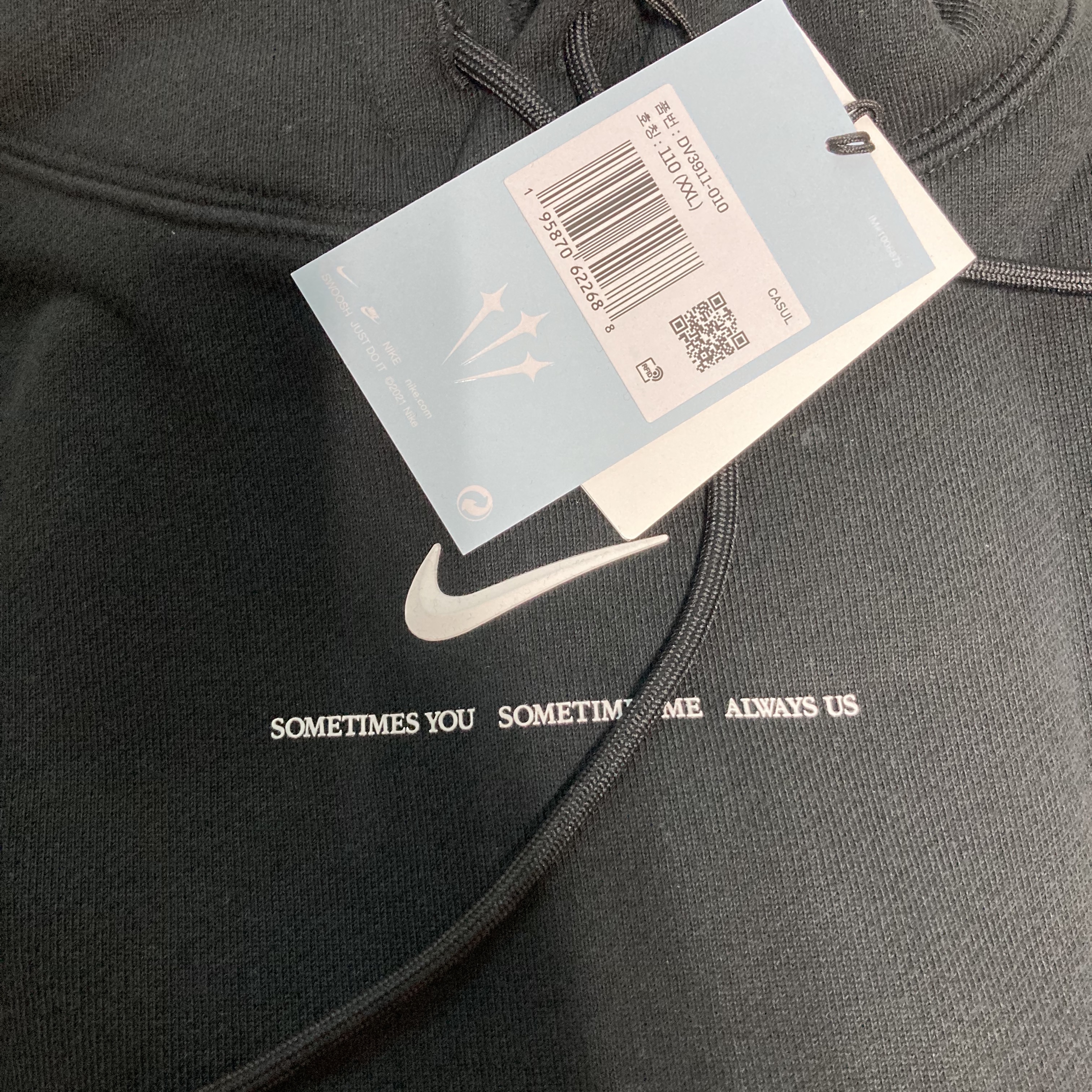 Nike x Drake Nocta NRG Essential Fleece Hoodie Black - Asia 착용 스타일