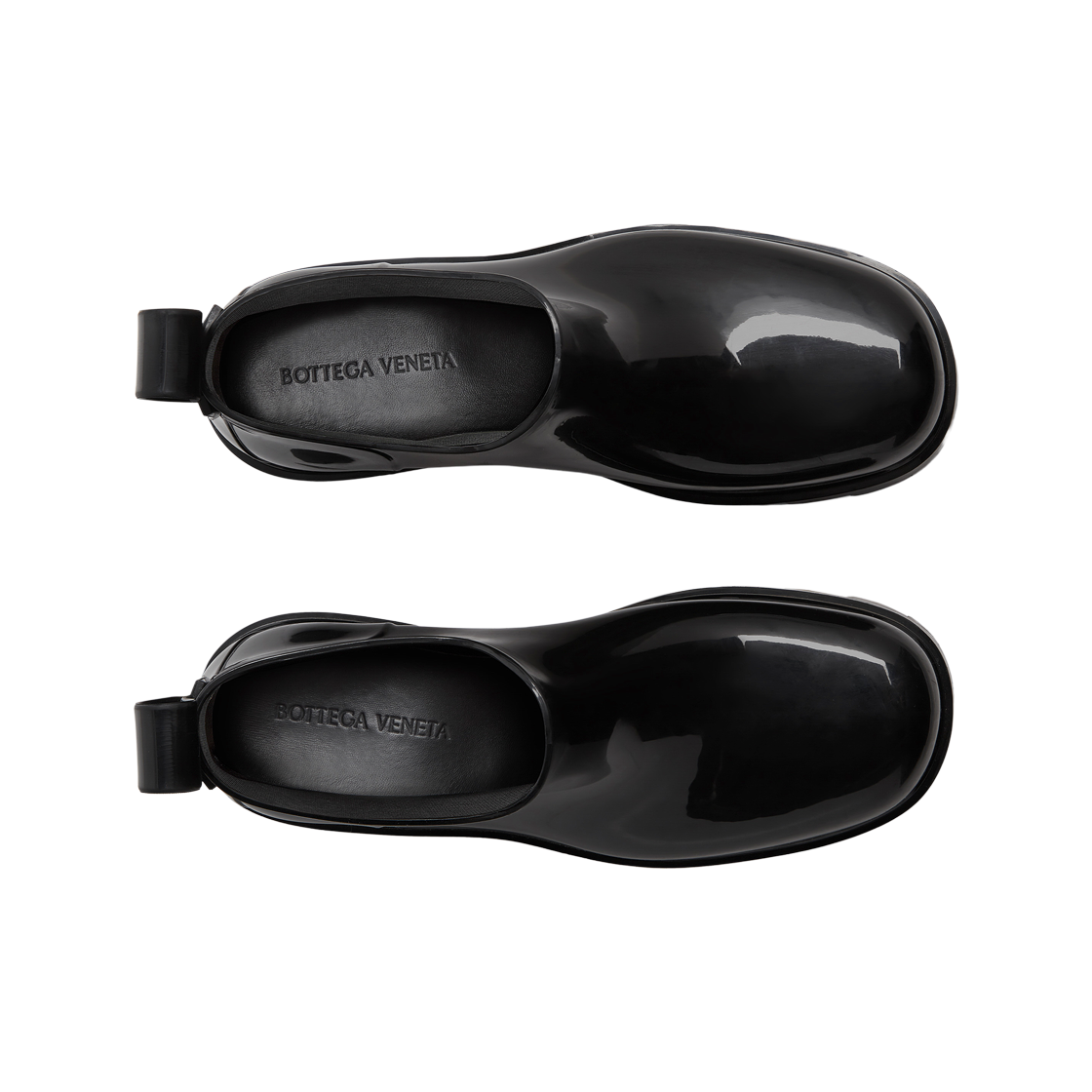 보테가 베네타 스트라이드 샤이니 러버 앵클 부츠 블랙(Bottega Veneta Stride Shinny Rubber Ankle Boots Black) - 2