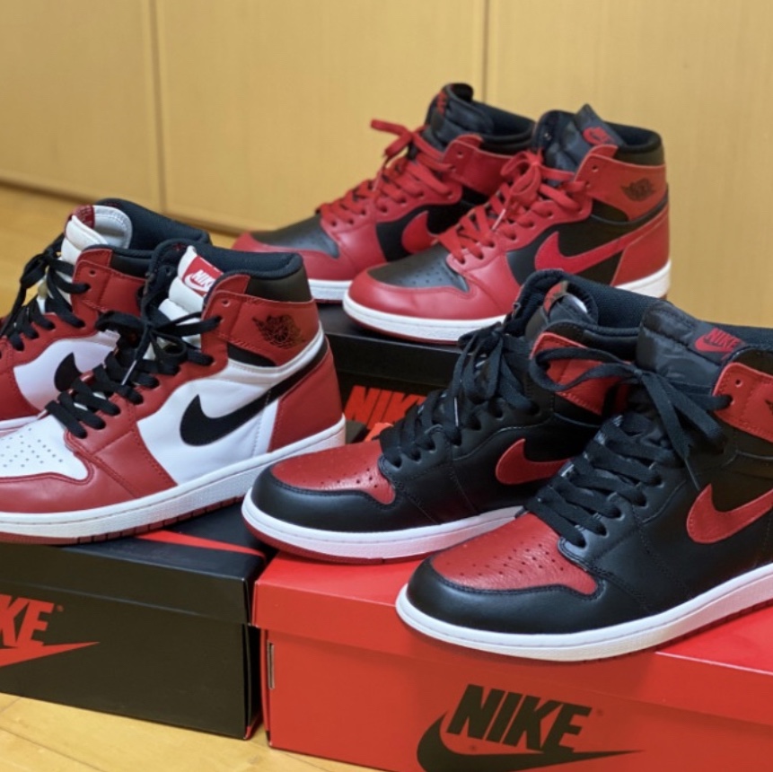 Jordan 1 Retro High OG Bred Banned 2016, Jordan 1 Retro High OG Chicago 2015 착용 스타일