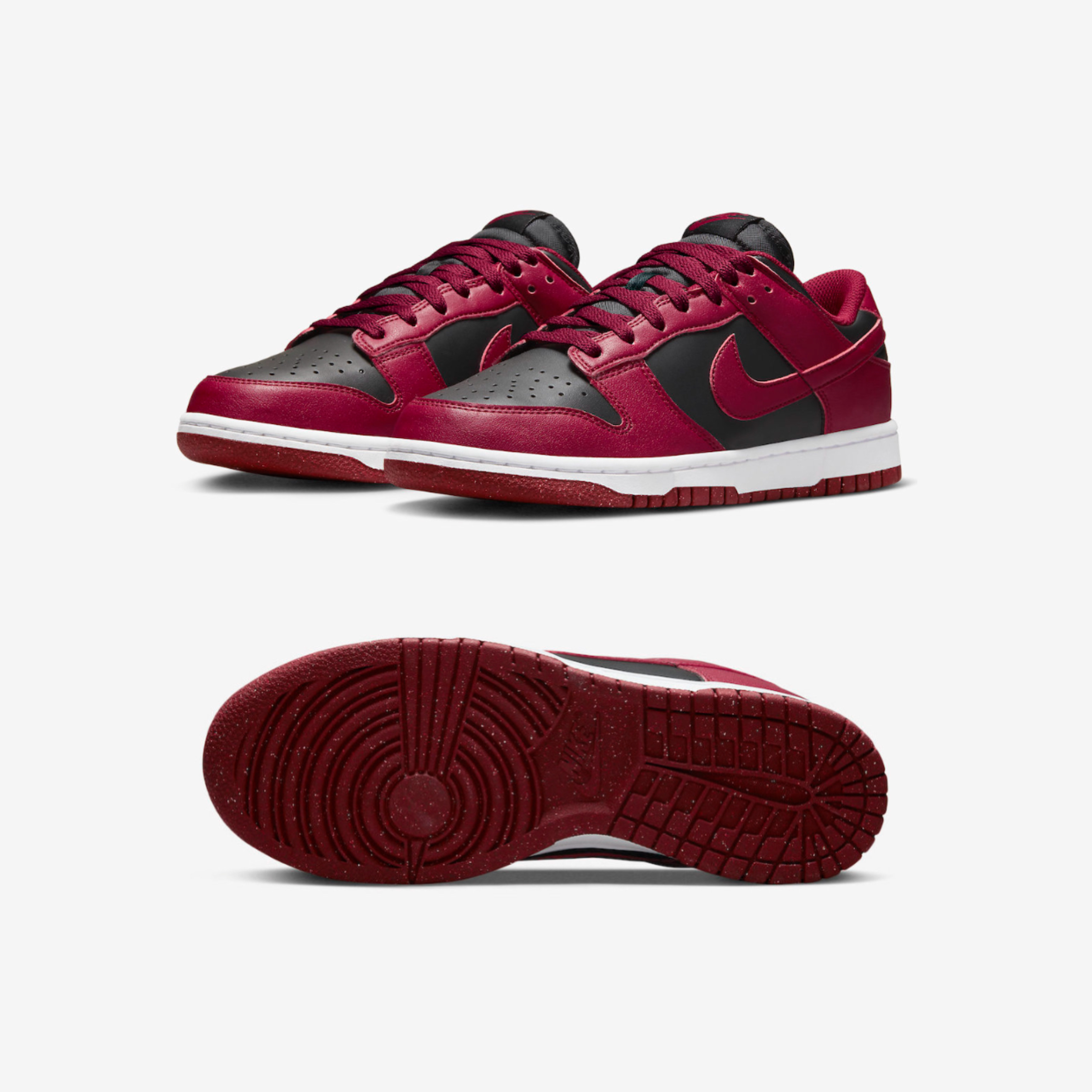 (W) Nike Dunk Low Next Nature Gym Red, Jordan 1 Mid Chicago Black Toe 착용 스타일 - 2