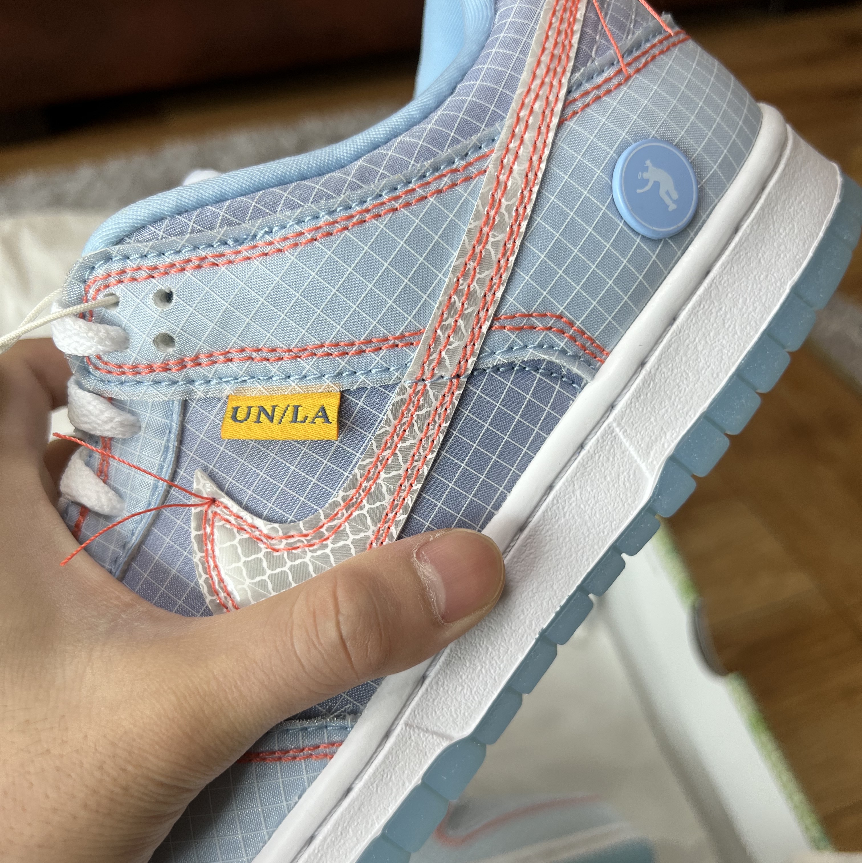 Nike x Union Dunk Low Passport Pack Argon 착용 스타일 - 1