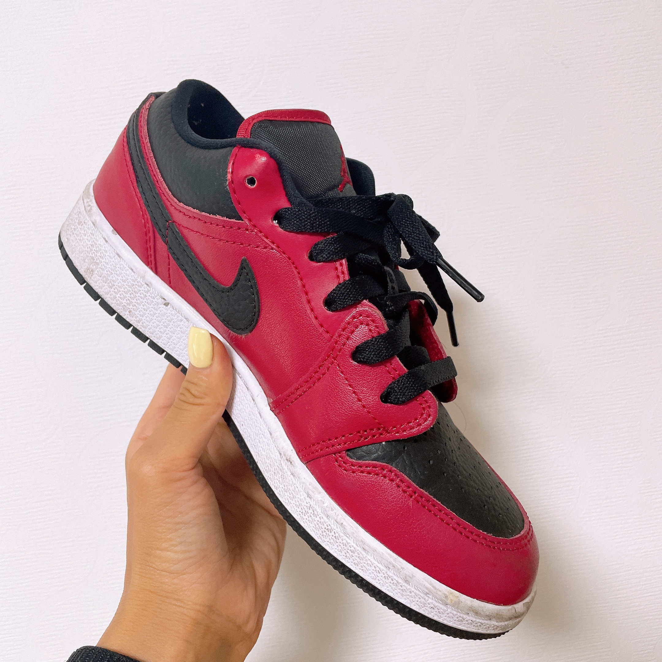 (GS) Jordan 1 Low Gym Red Black 착용 스타일
