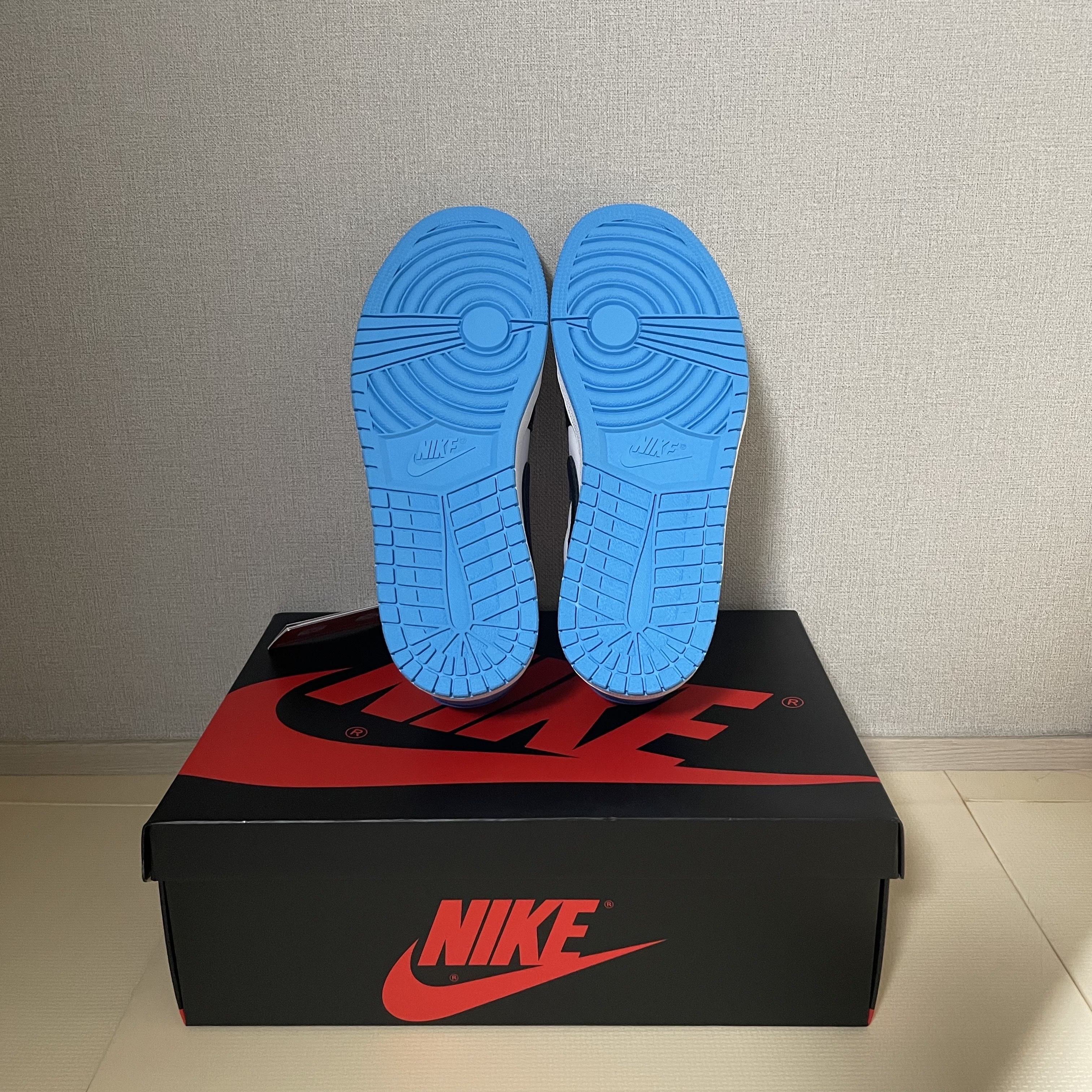 Jordan 1 Retro Low OG Black and Dark Powder Blue 착용 스타일 - 3