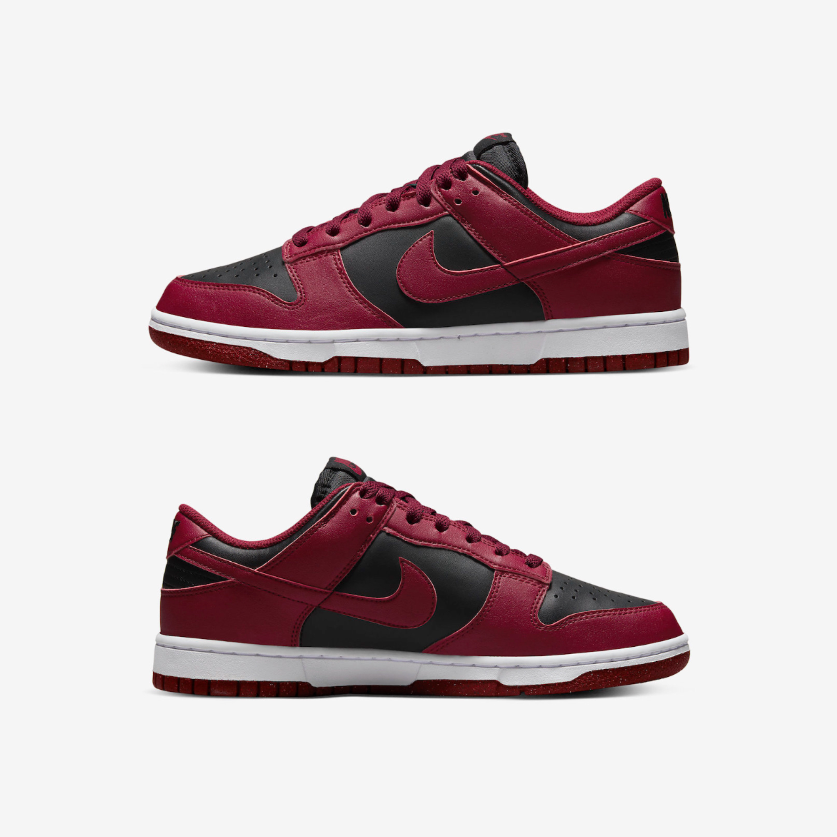 (W) Nike Dunk Low Next Nature Gym Red, Jordan 1 Mid Chicago Black Toe 착용 스타일 - 3