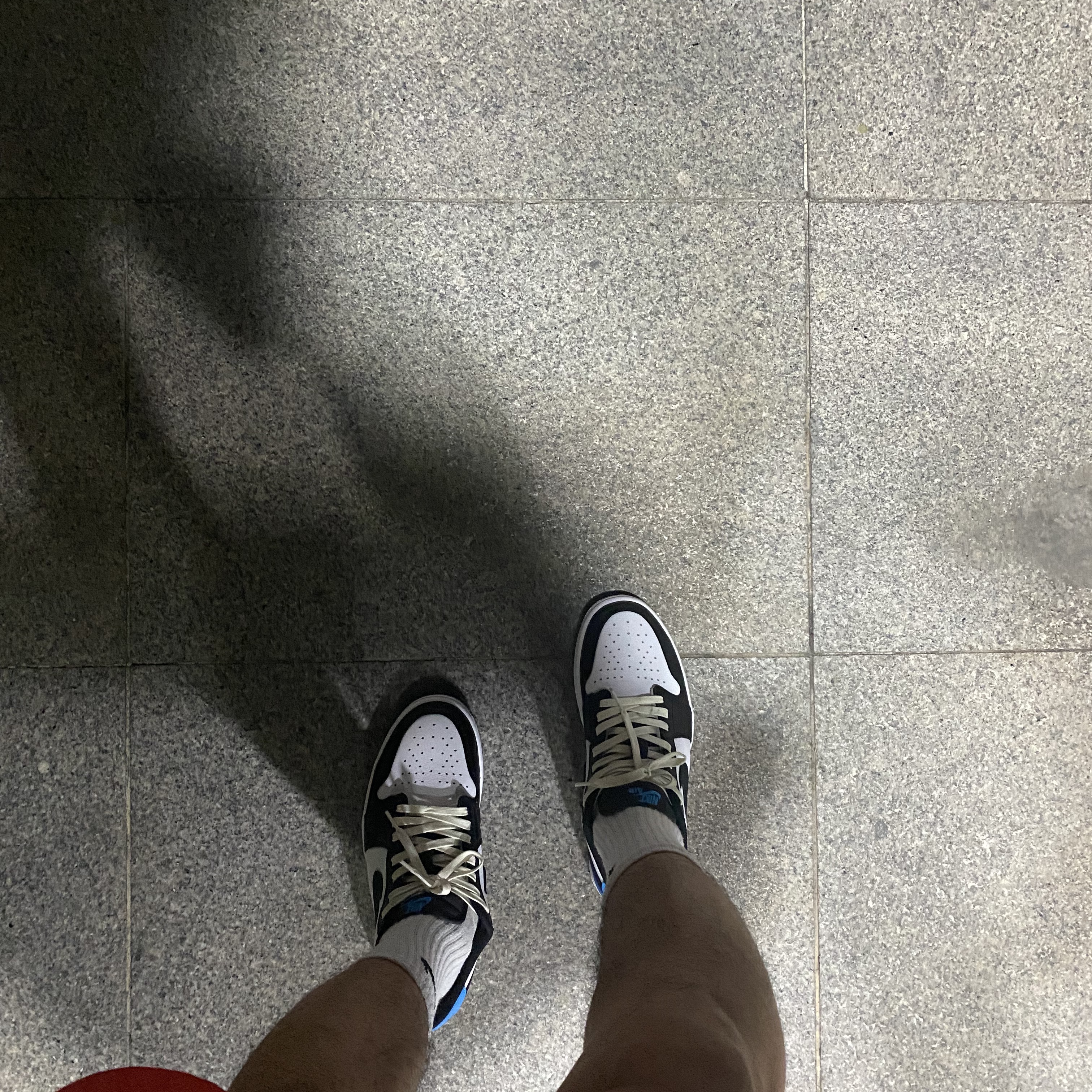 Jordan 1 Retro Low OG Black and Dark Powder Blue 착용 스타일 - 5