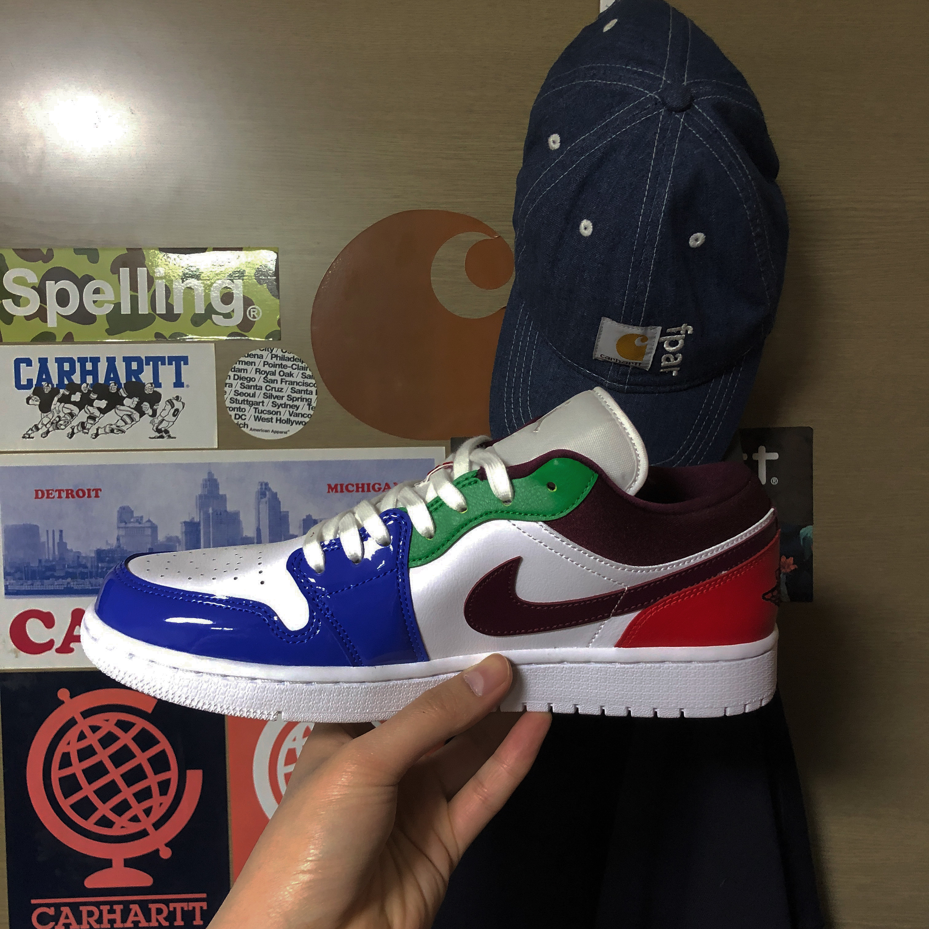 (W) Jordan 1 Low SE Multi-Color Patent 착용 스타일