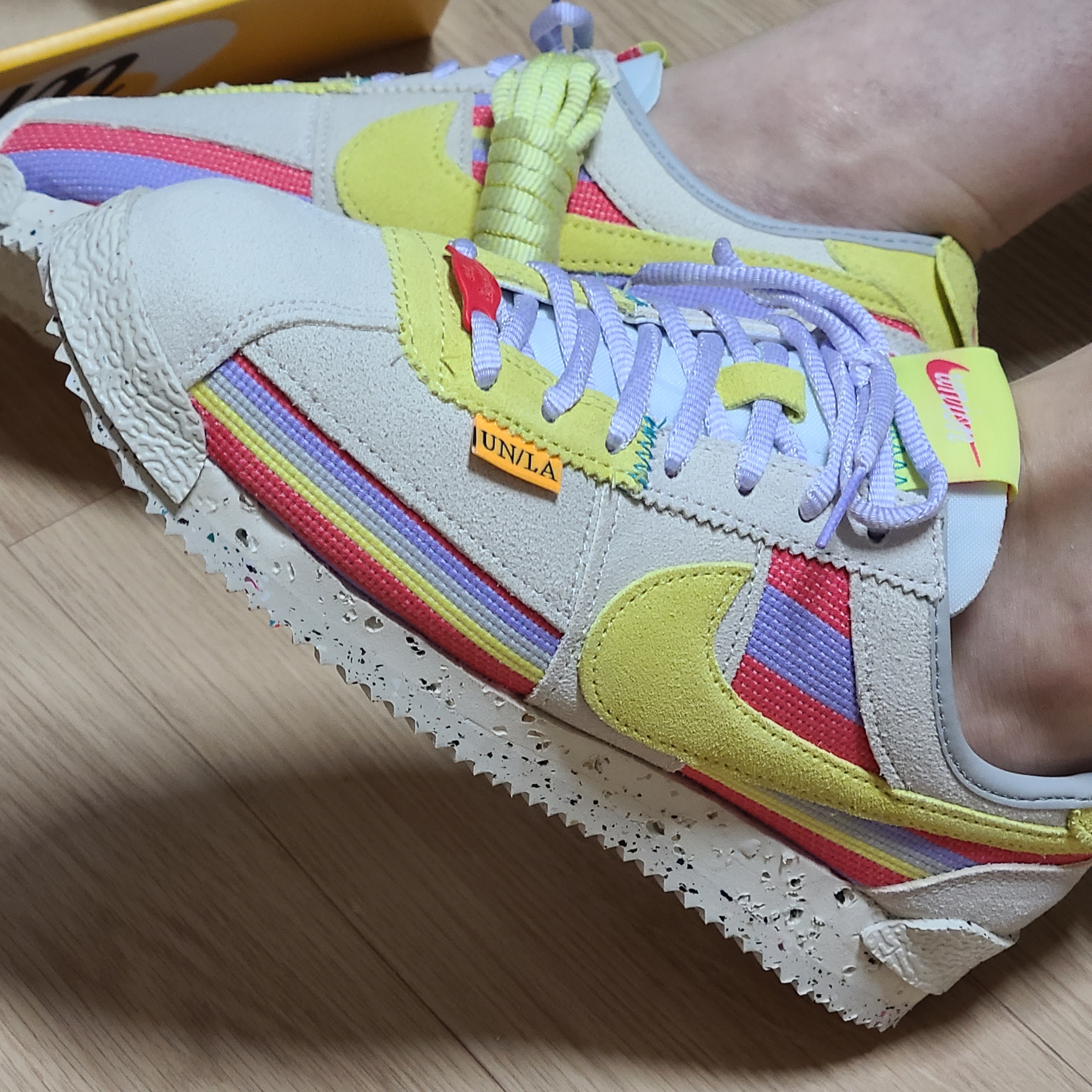 Nike x Union Cortez SP Lemon Frost 착용 스타일