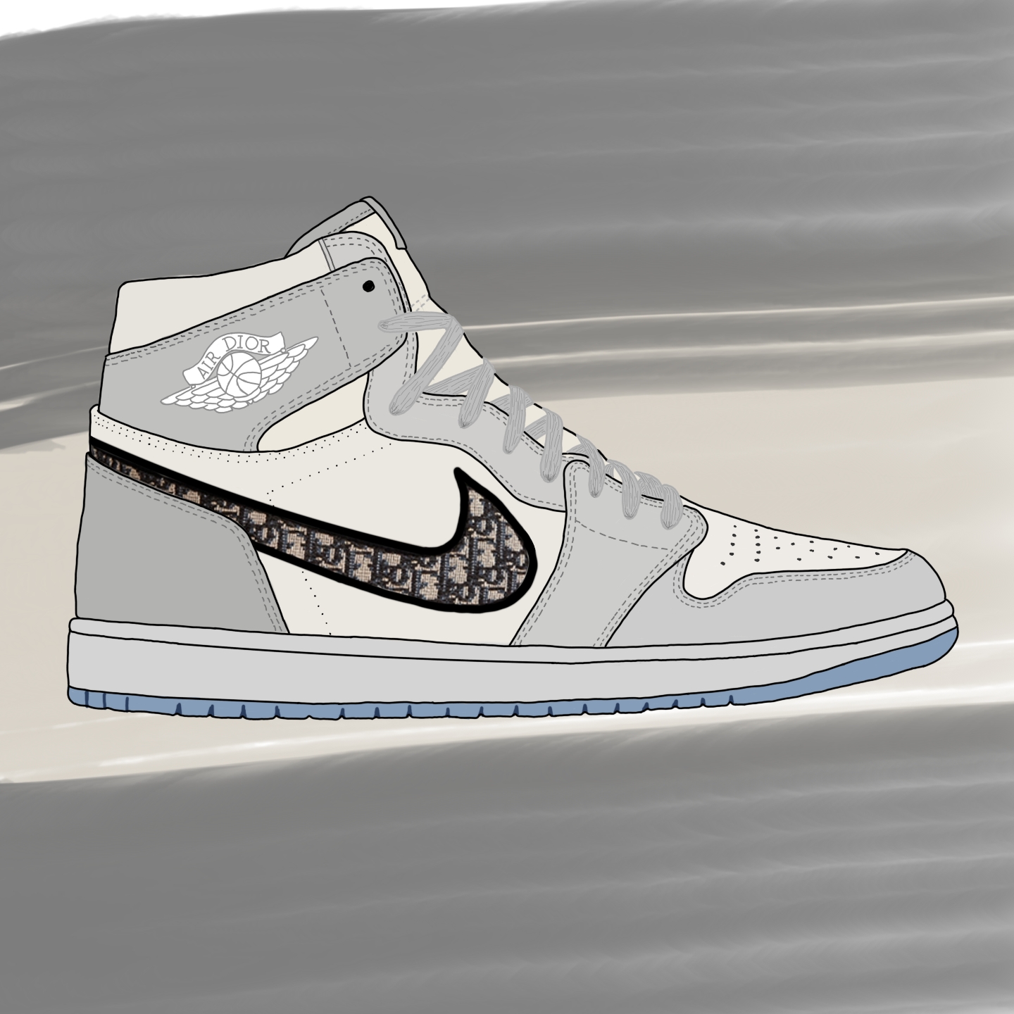 Jordan 1 x Dior High OG 착용 스타일