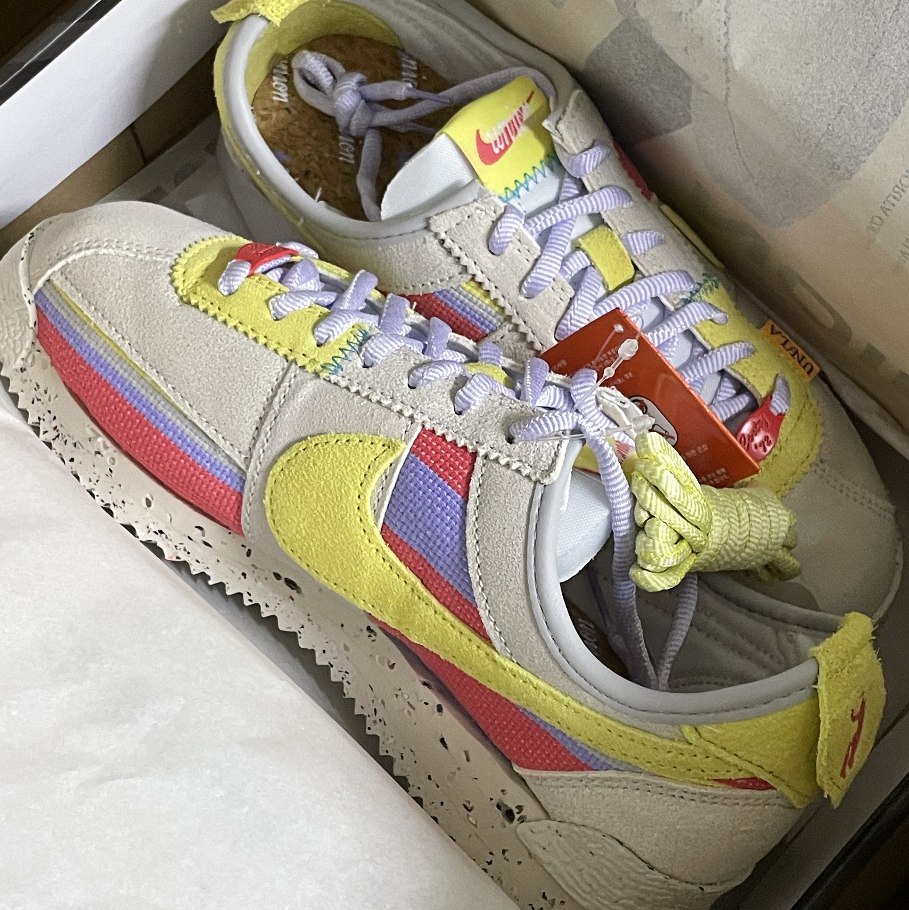 Nike x Union Cortez SP Lemon Frost 착용 스타일