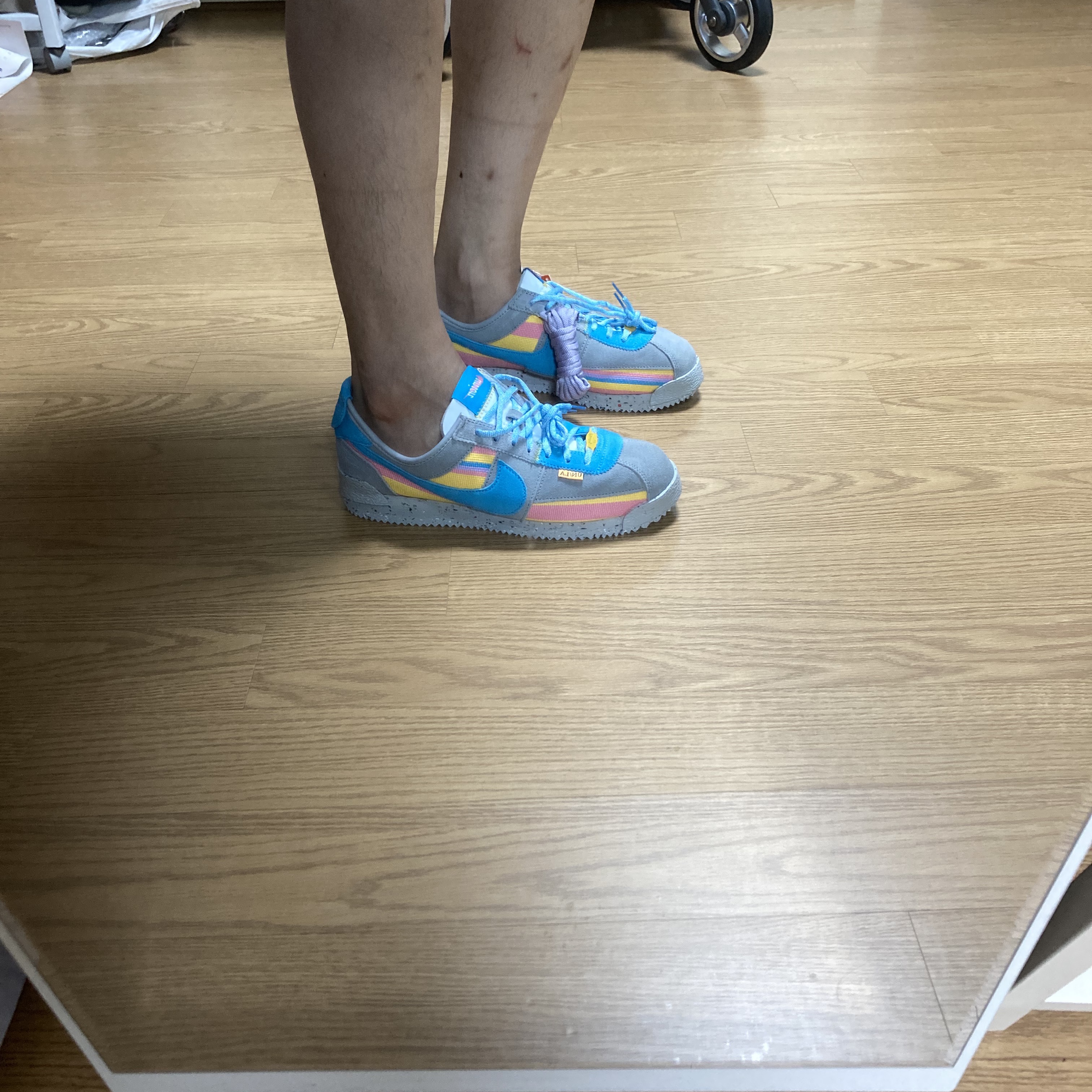 Nike x Union Cortez SP Light Smoke 착용 스타일 - 2