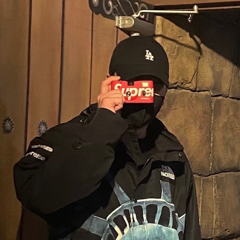 Supreme x The North Face Statue of Liberty Mountain Jacket Black - 19FW, Supreme Yashica MF-1 Camera Red - 21SS 착용 스타일