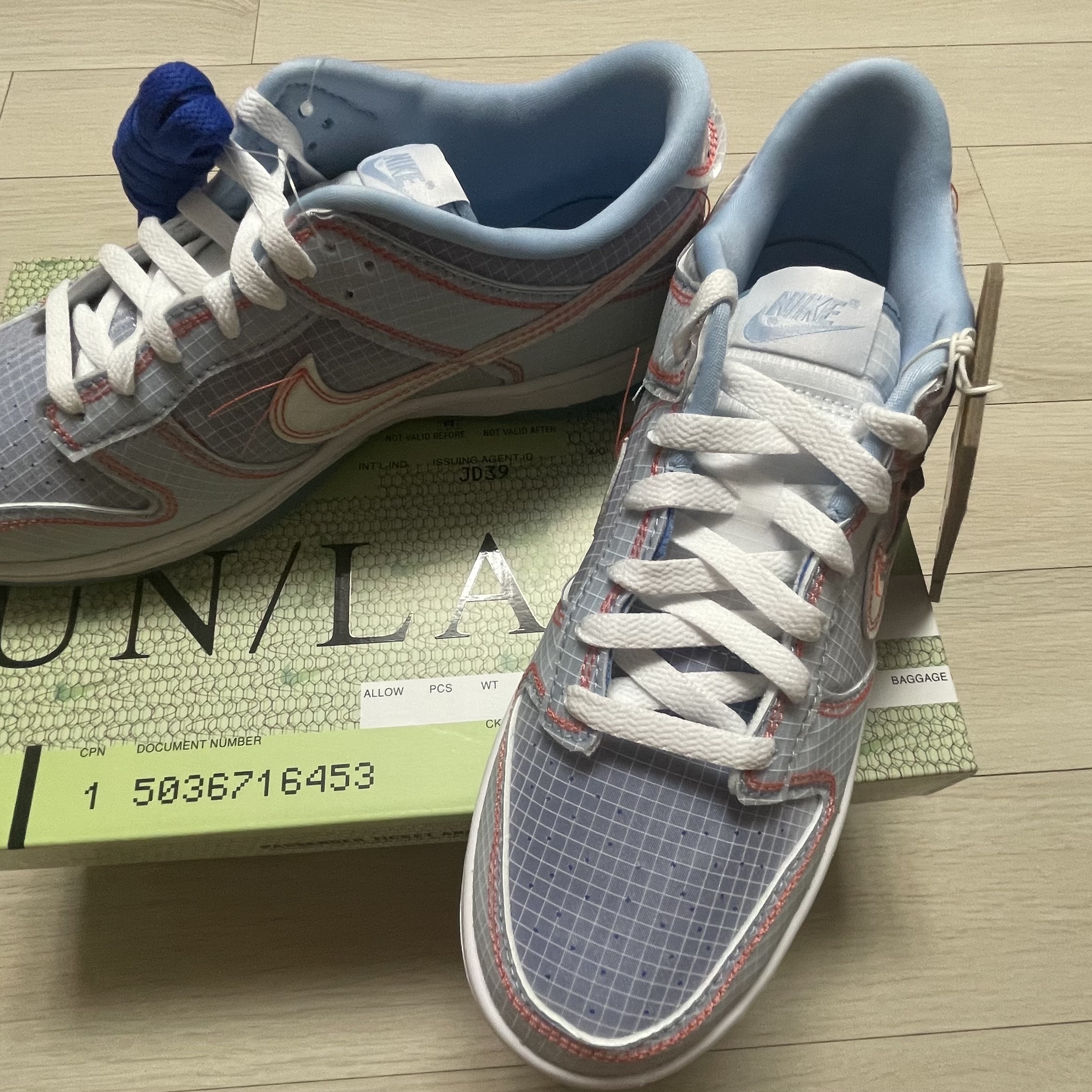 Nike x Union Dunk Low Passport Pack Argon 착용 스타일