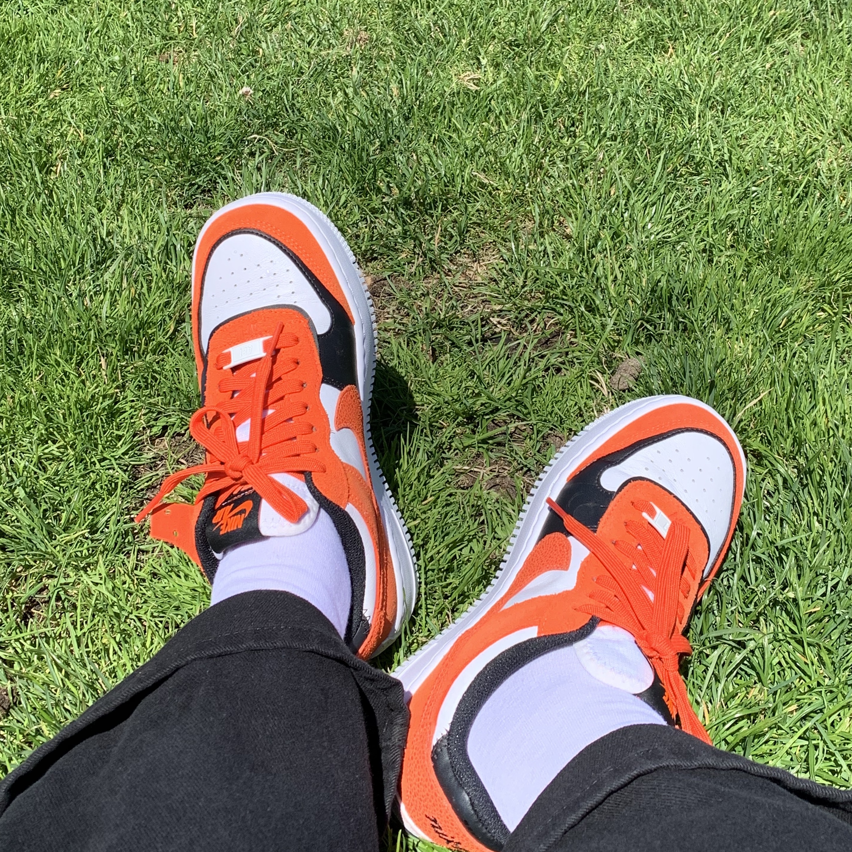 (W) Nike Air Force 1 Shadow Rush Orange 착용 스타일