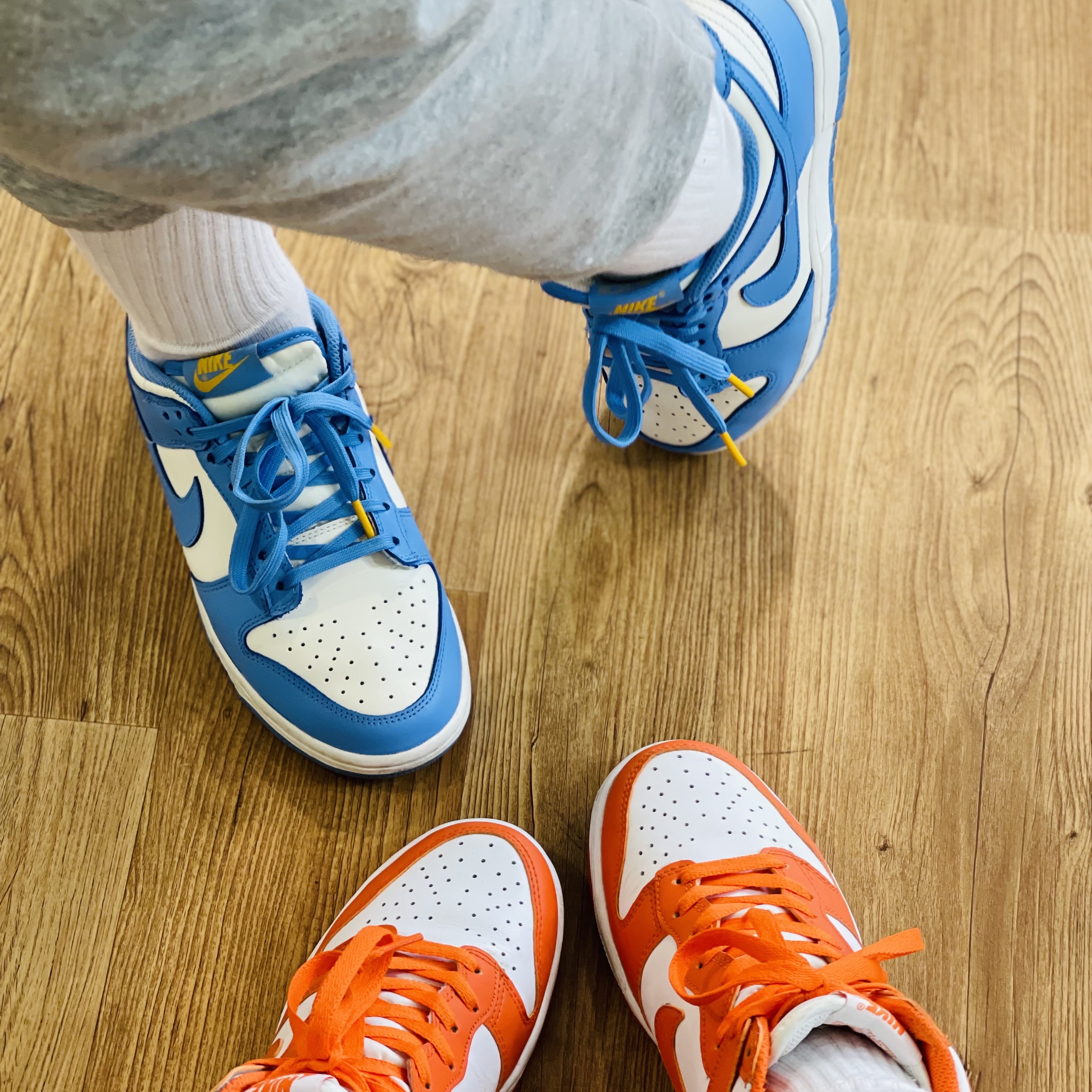 (W) Nike Dunk Low Coast, (W) Nike Dunk High Orange Blaze 착용 스타일 - 1