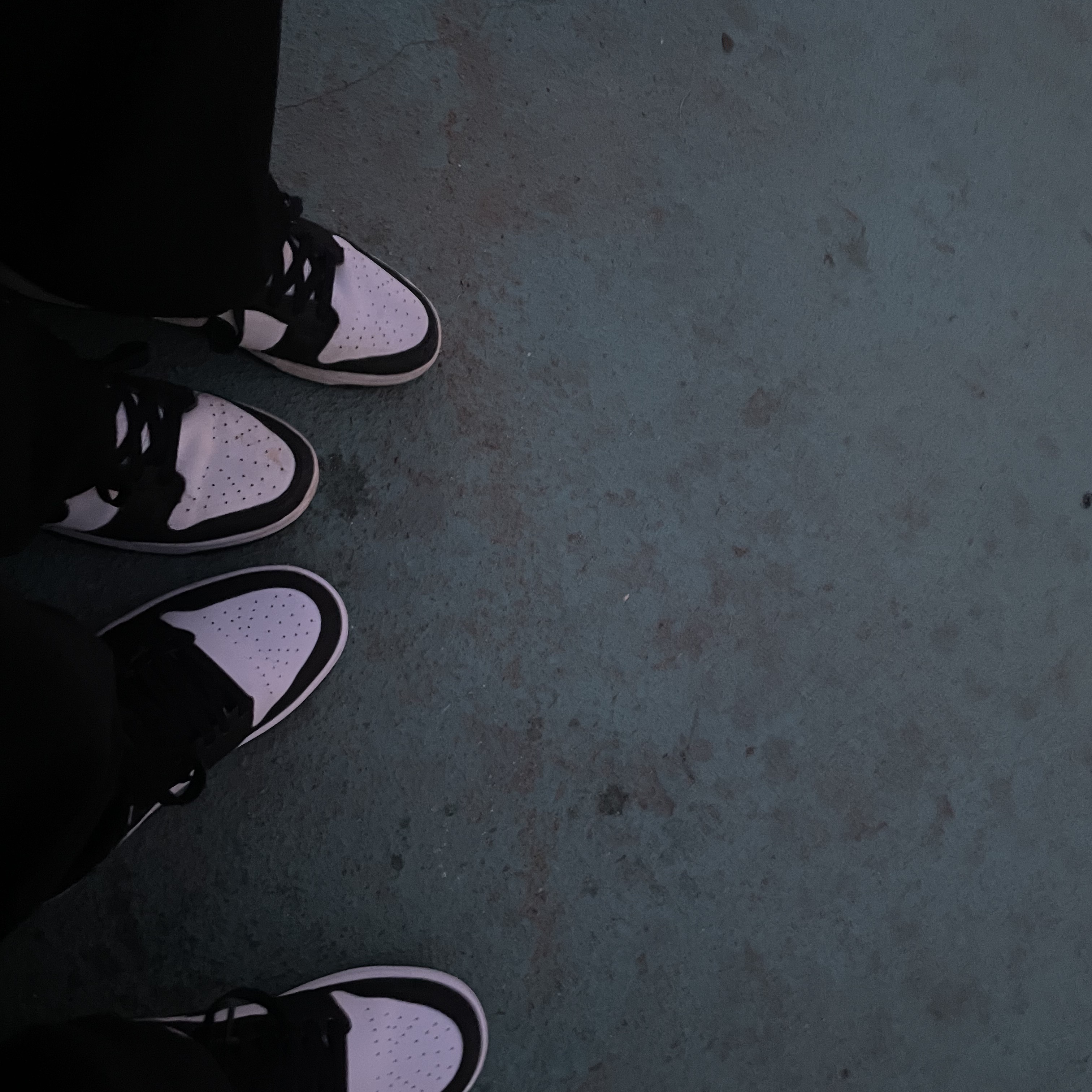Nike Dunk Low Retro Black, Jordan 1 Retro High OG Black White 2014 착용 스타일 - 1