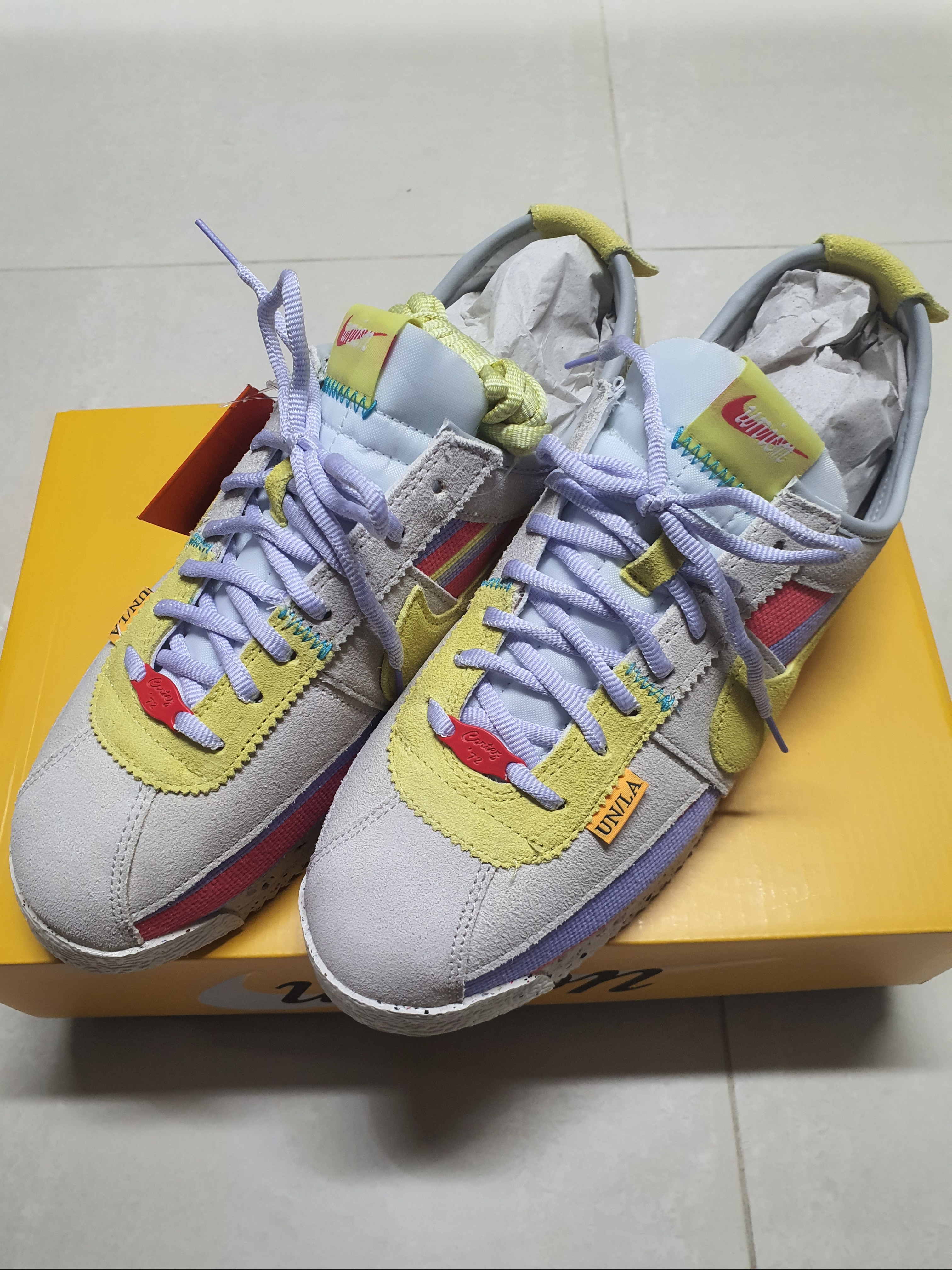 Nike x Union Cortez SP Lemon Frost 착용 스타일 - 1