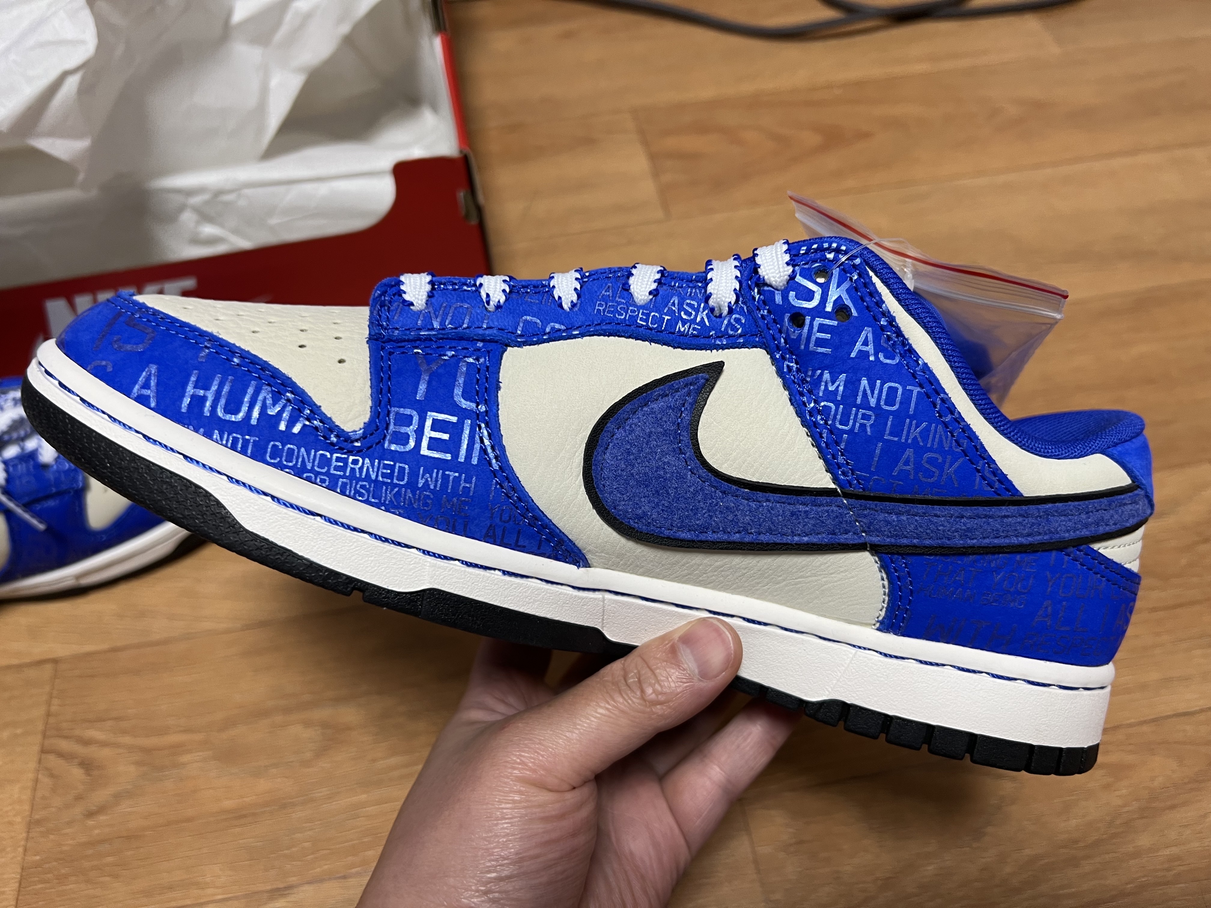Nike Dunk Low Jackie Robinson, Nike SB Dunk Low Pro Premium Deep Royal Blue 착용 스타일 - 1