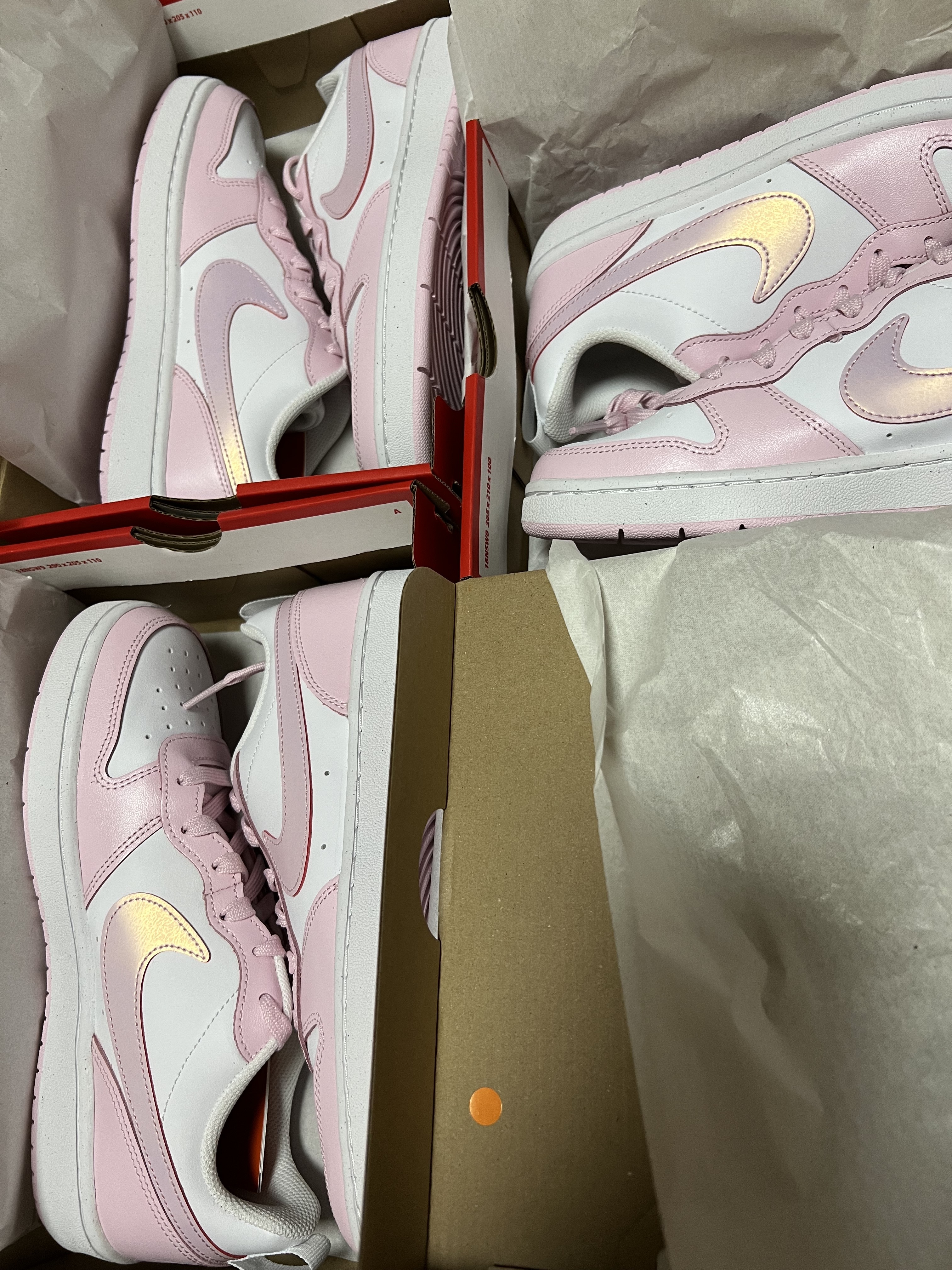 (GS) Nike Court Borough 2 SE White Pink Foam 착용 스타일 - 2