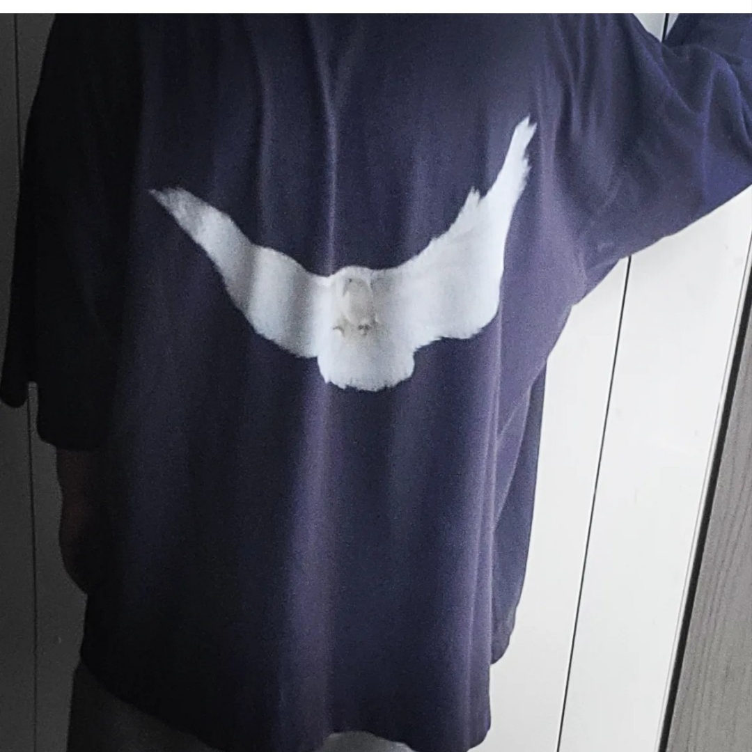 Yeezy Gap Engineered By Balenciaga Dove 3/4 Sleeve T-Shirt Black, Yeezy Gap Engineered By Balenciaga Dove 3/4 Sleeve T-Shirt Washed Black 착용 스타일 - 2