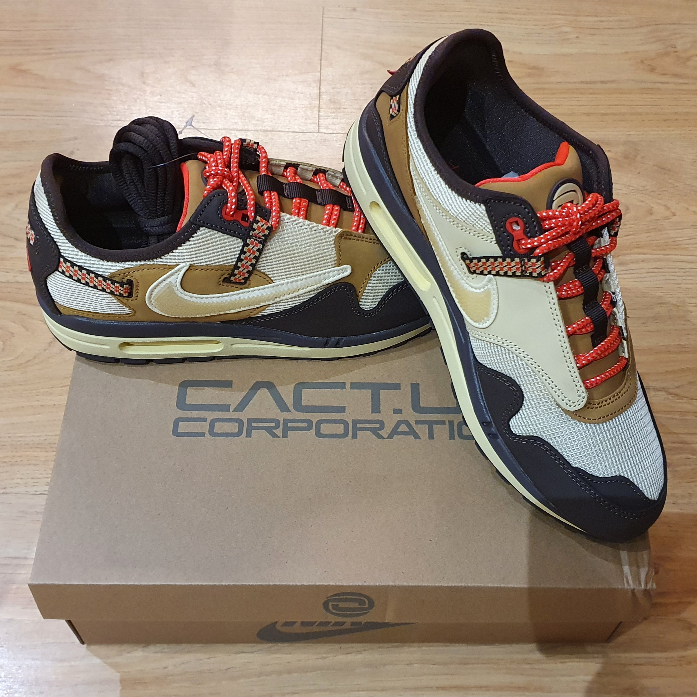 Nike x Travis Scott Air Max 1 Cact.us Brown 착용 스타일