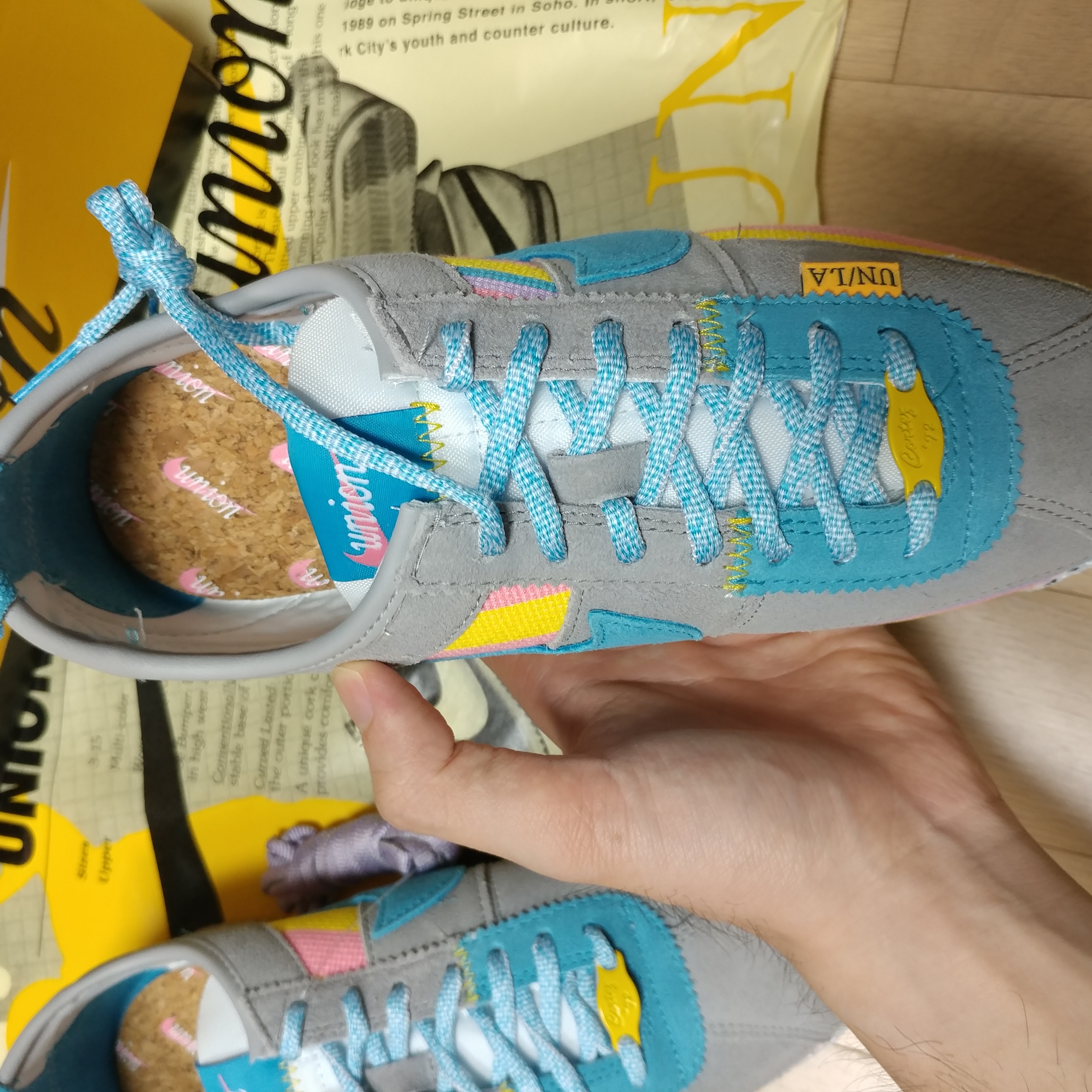 Nike x Union Cortez SP Light Smoke 착용 스타일 - 3
