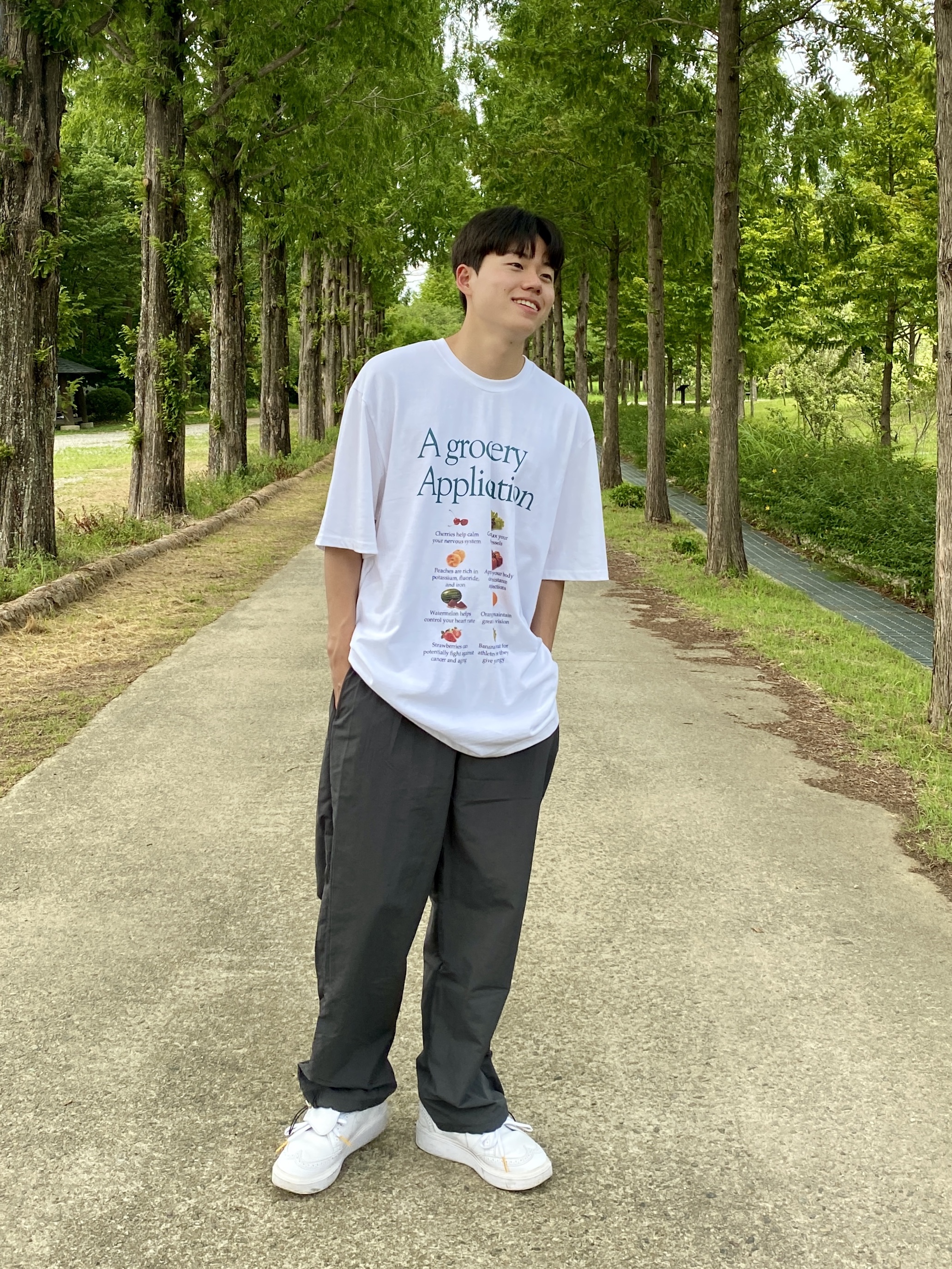 Nike x Peaceminusone Kwondo1 White 착용 스타일