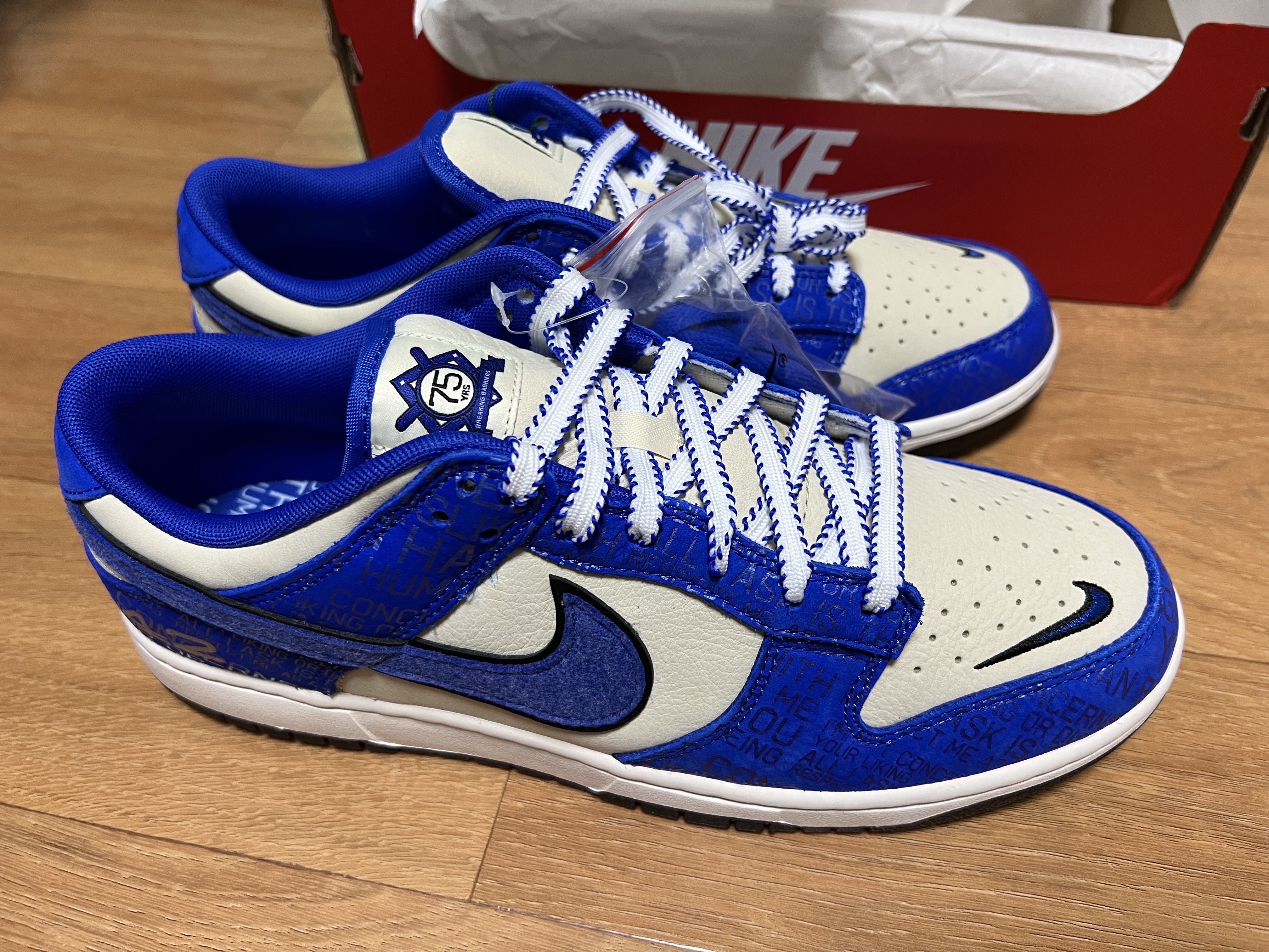 Nike Dunk Low Jackie Robinson, Nike SB Dunk Low Pro Premium Deep Royal Blue 착용 스타일 - 2