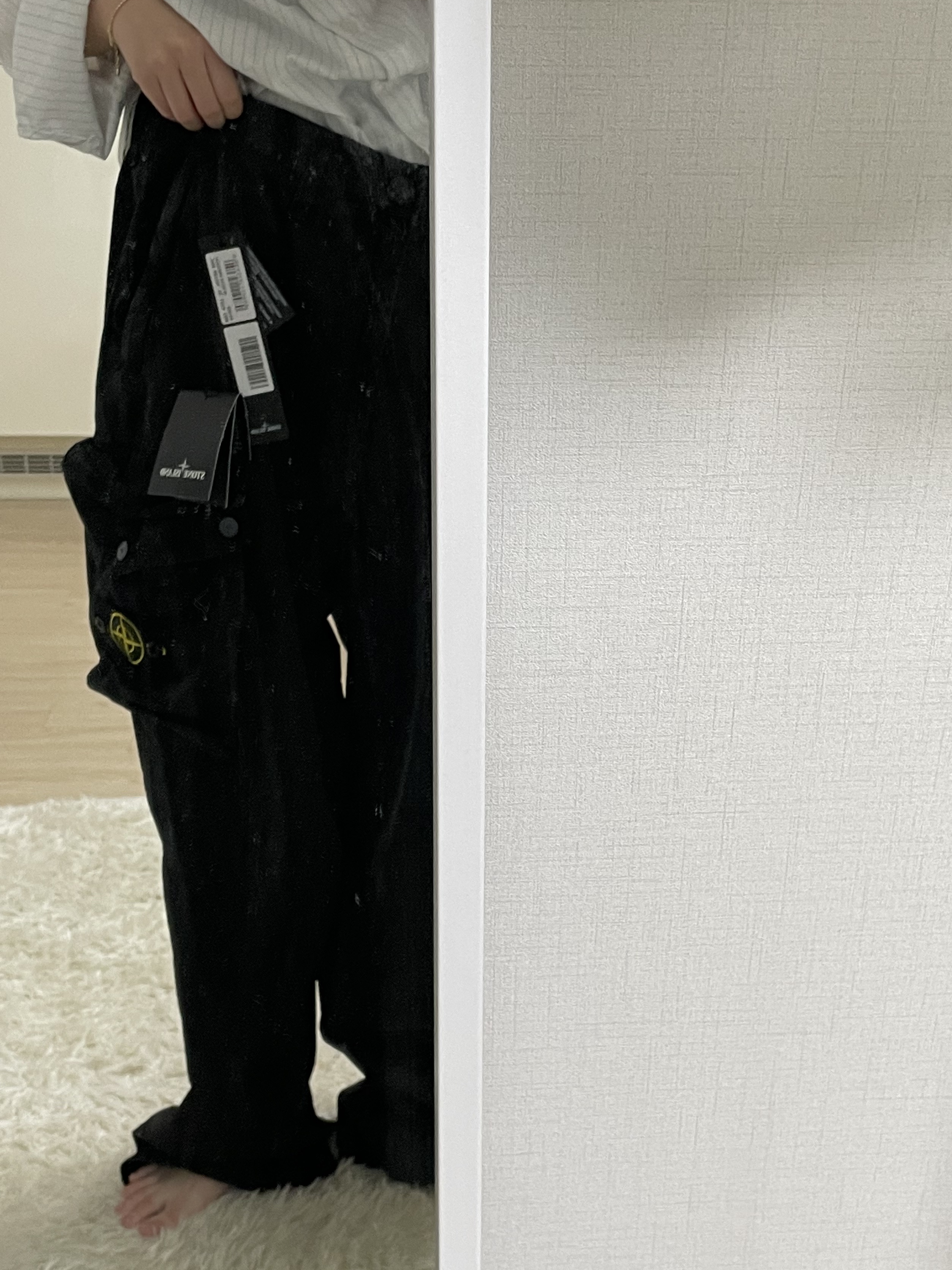Stone Island 30203 Cargo Pants 5 Pockets Black - 21SS 착용 스타일
