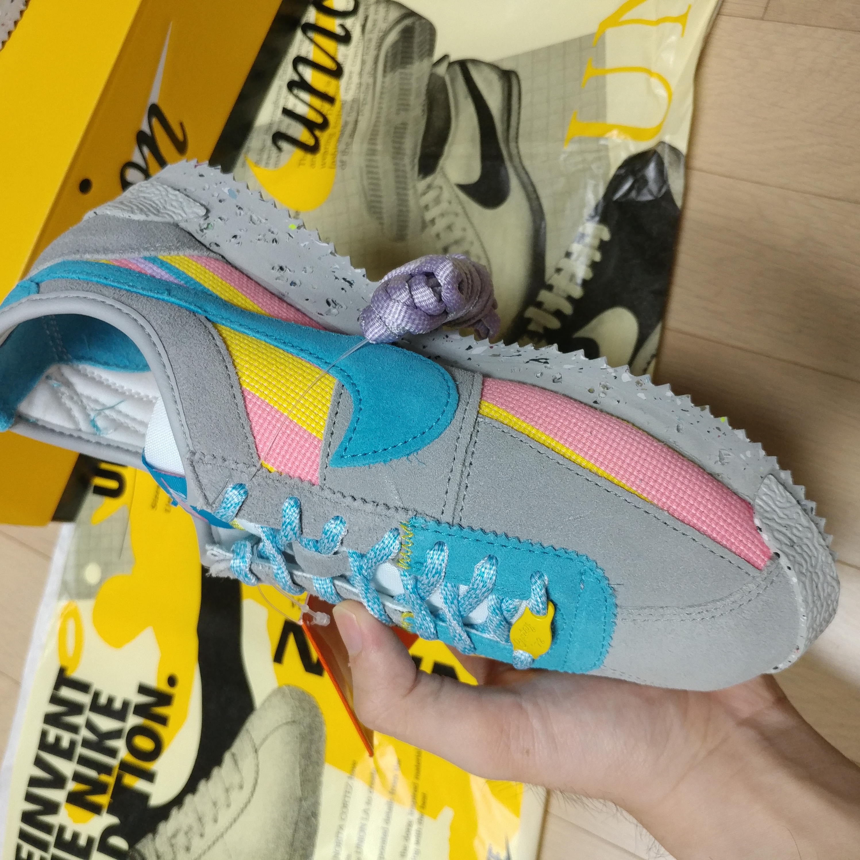 Nike x Union Cortez SP Light Smoke 착용 스타일 - 2