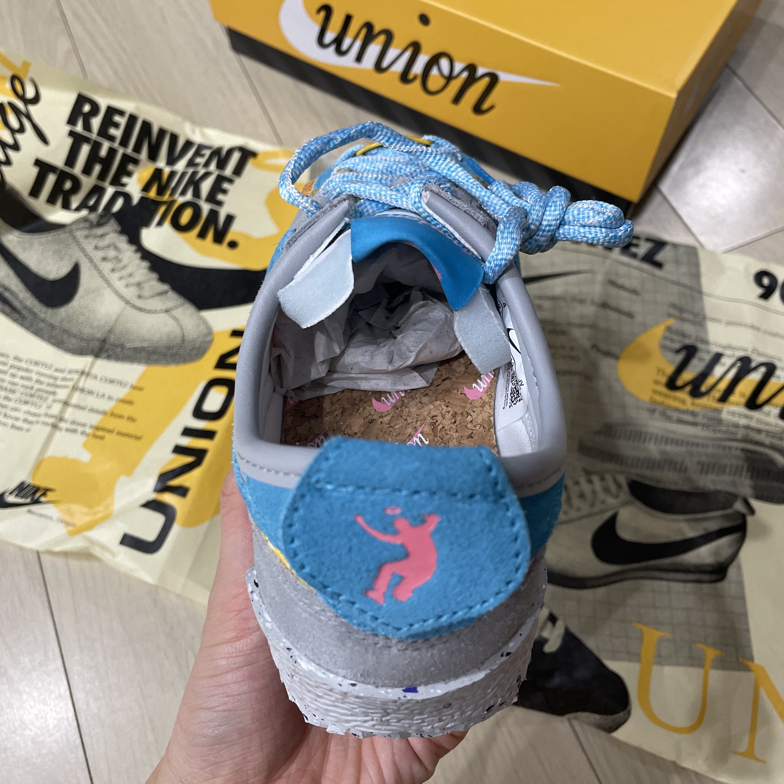 Nike x Union Cortez SP Light Smoke 착용 스타일 - 5