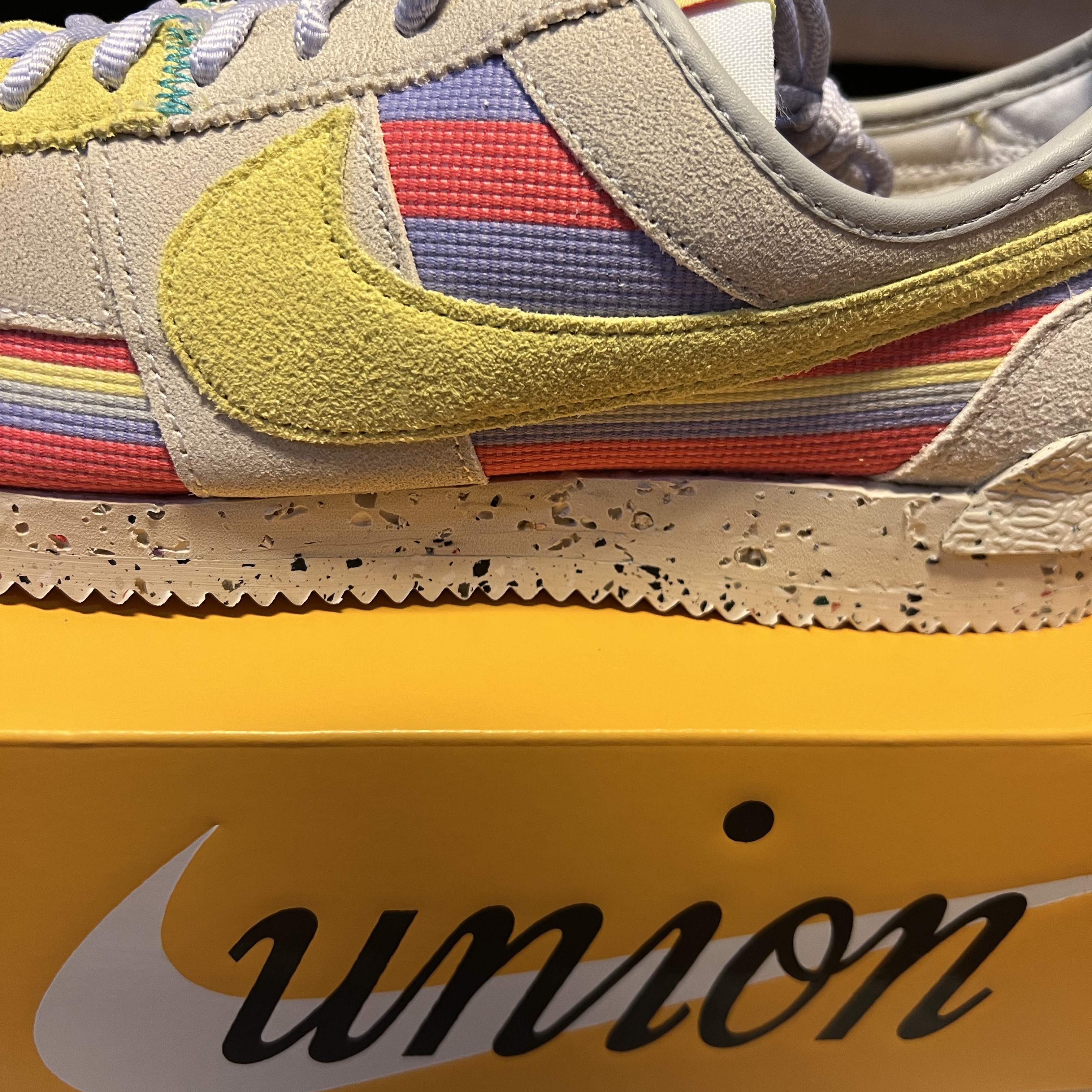 Nike x Union Cortez SP Lemon Frost 착용 스타일