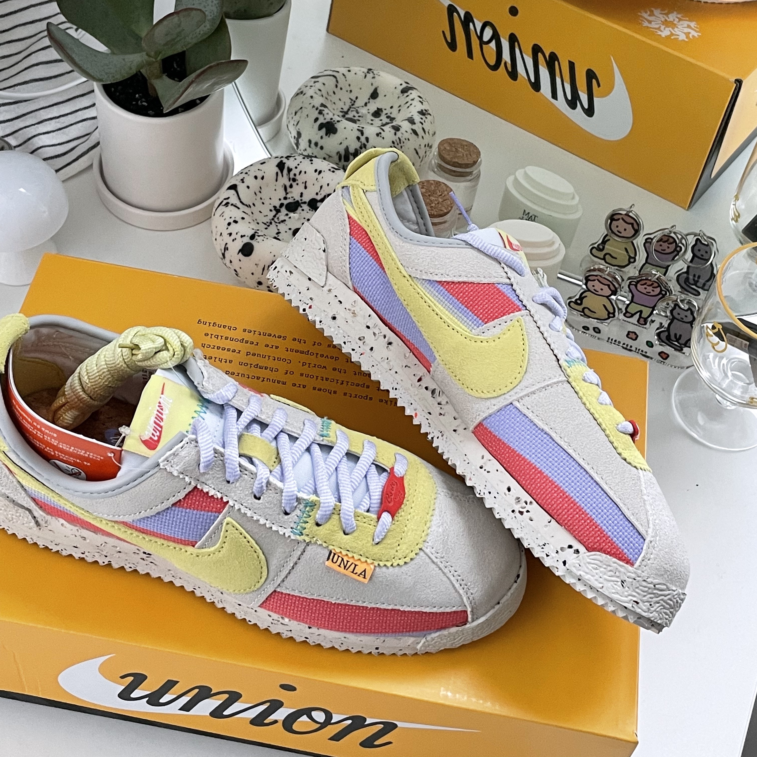 Nike x Union Cortez SP Lemon Frost 착용 스타일 - 1