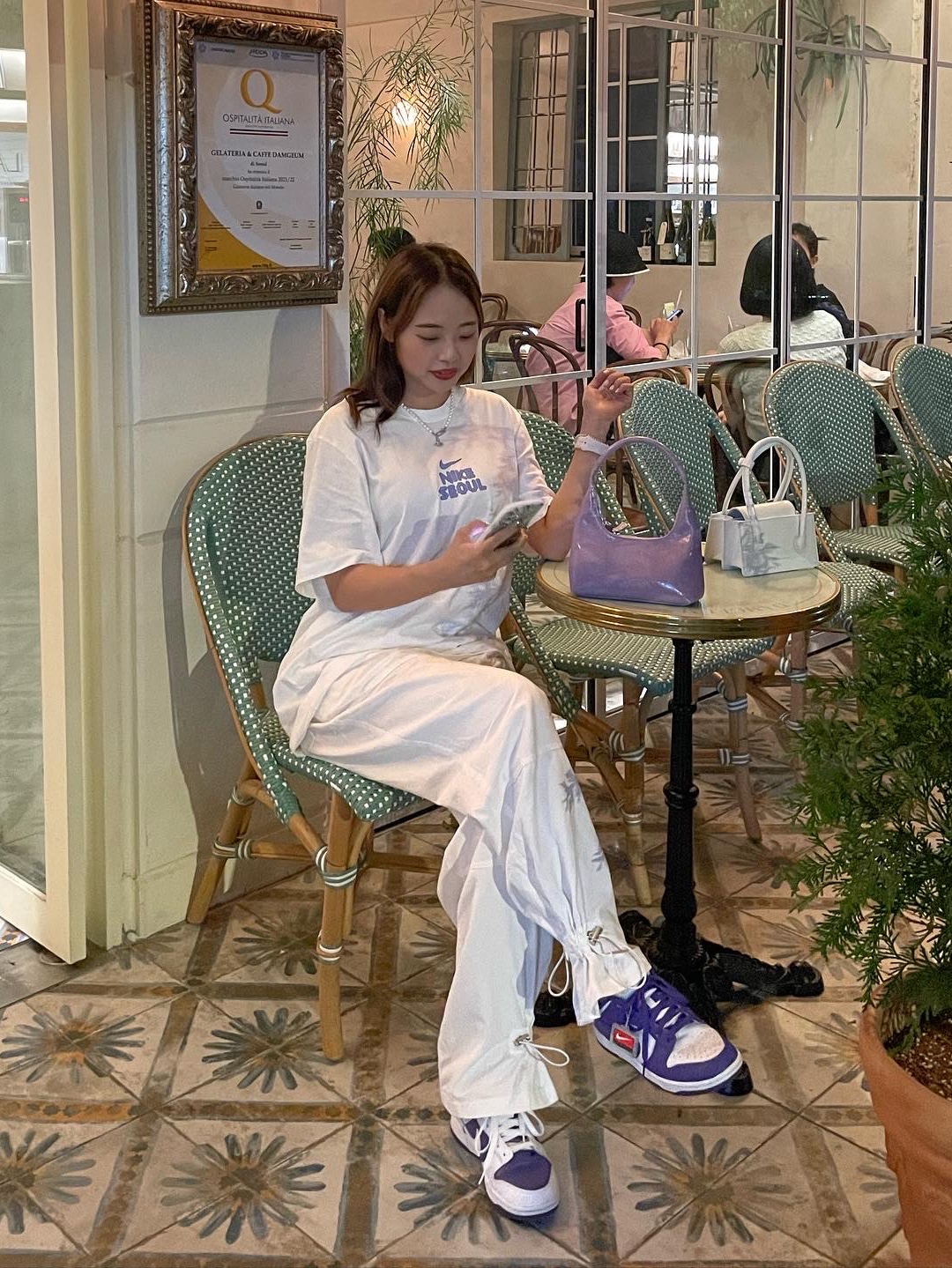 (W) Nike Dunk Low SE Flip 착용 스타일 - 5