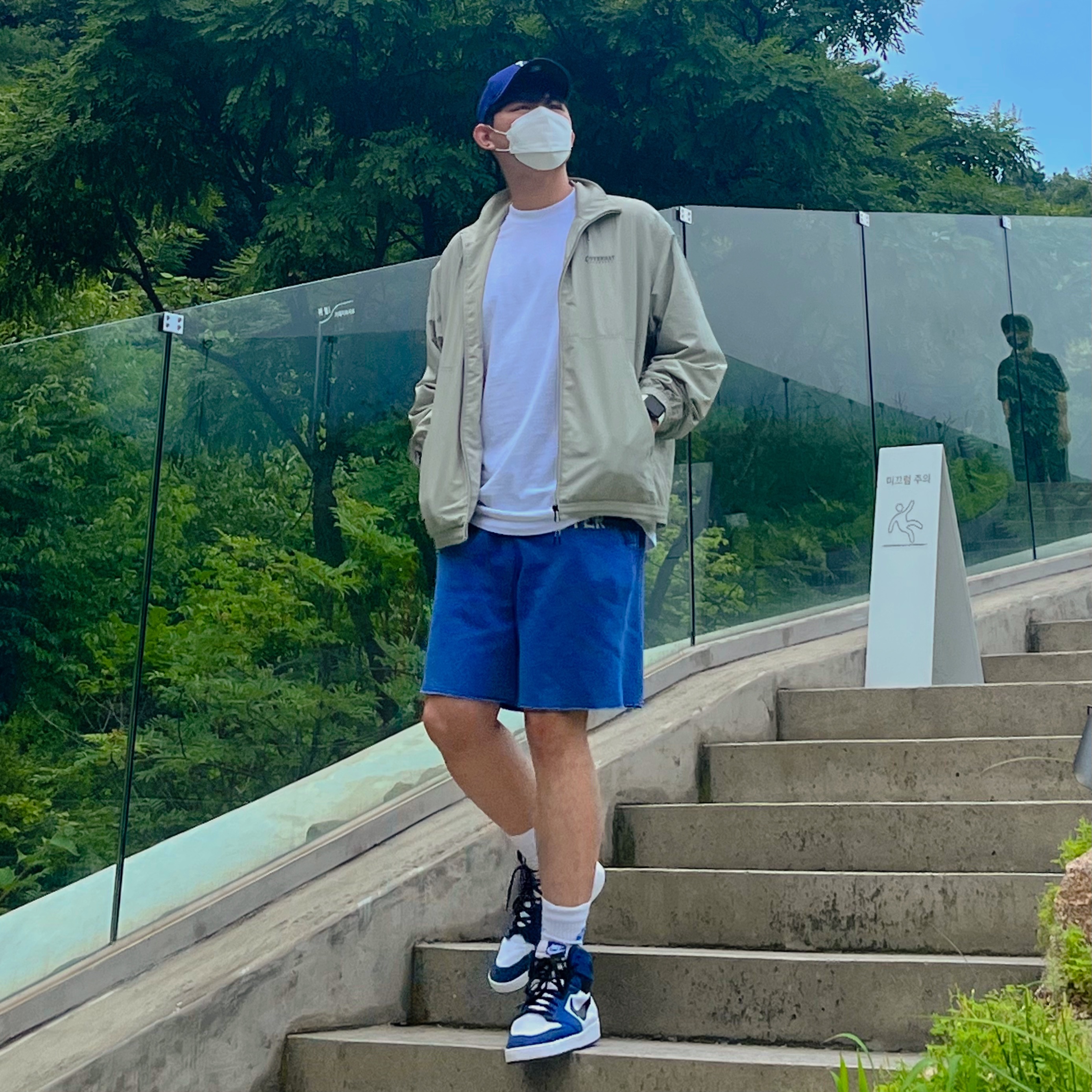 Jordan 1 KO Storm Blue 착용 스타일 - 2