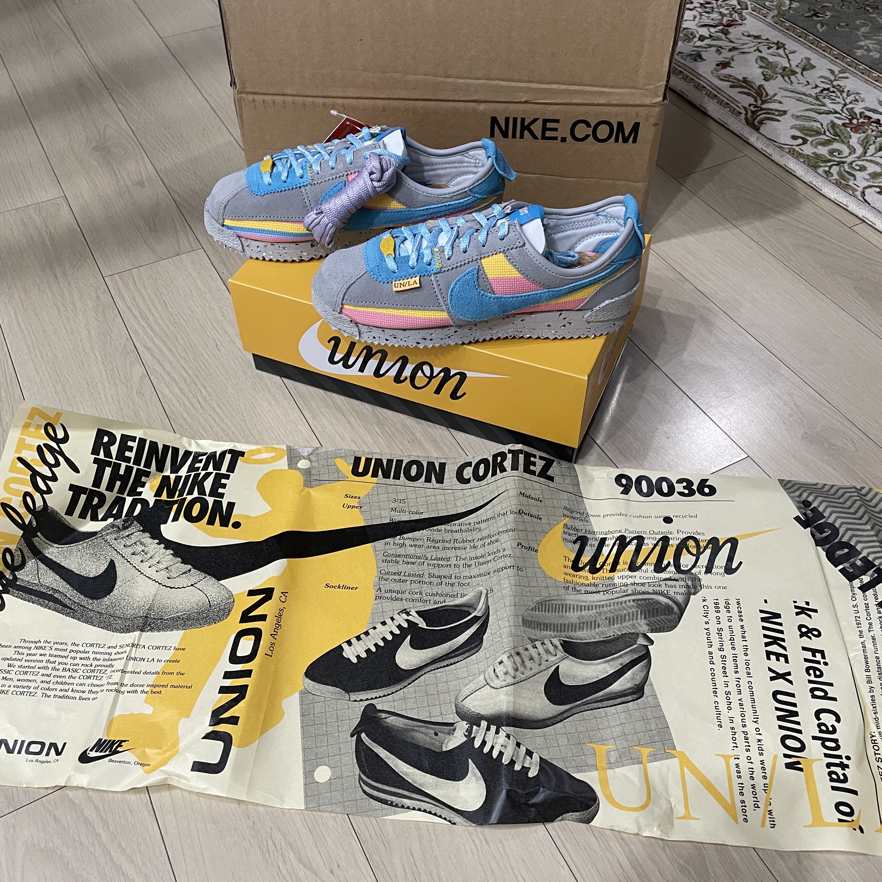 Nike x Union Cortez SP Light Smoke 착용 스타일 - 4