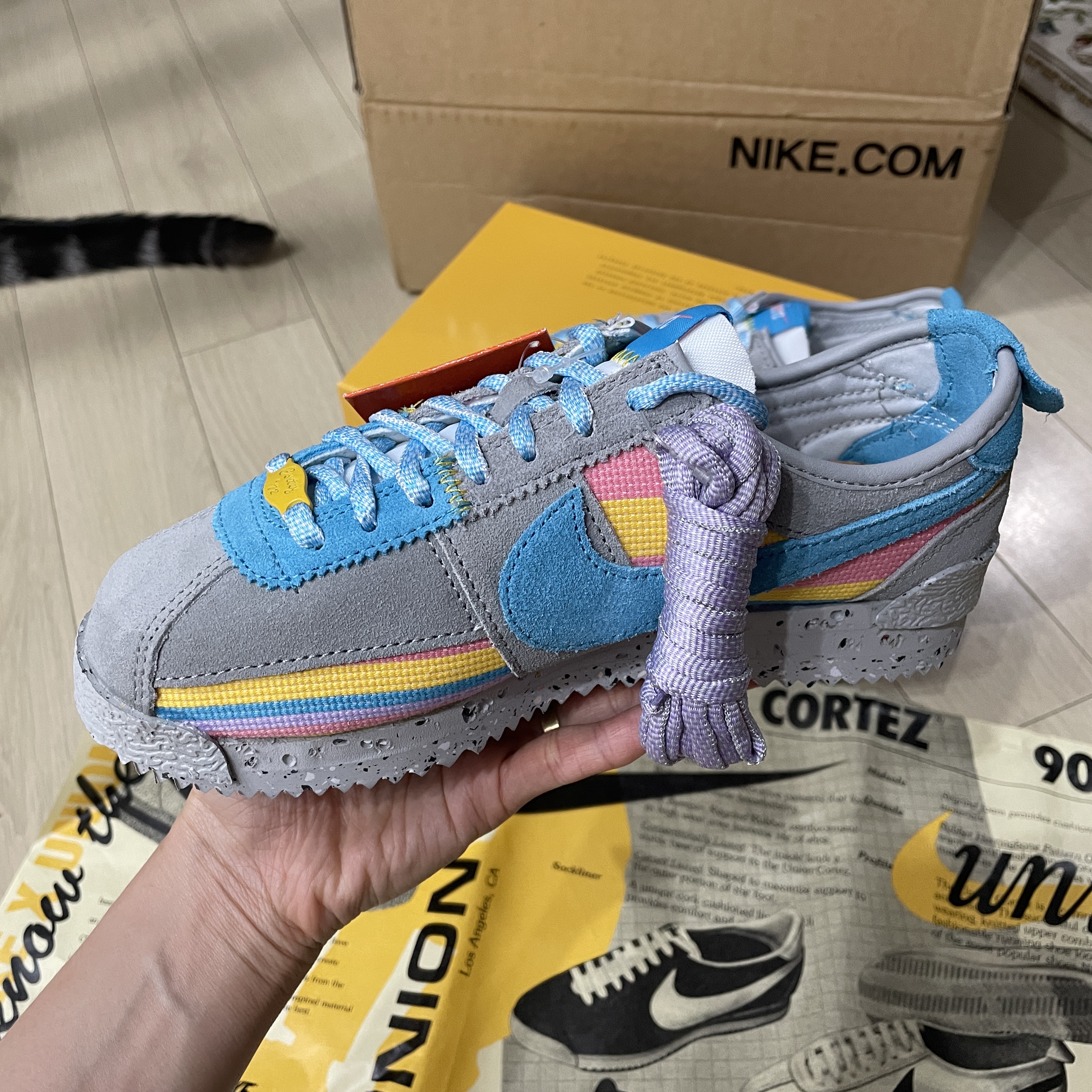 Nike x Union Cortez SP Light Smoke 착용 스타일 - 3