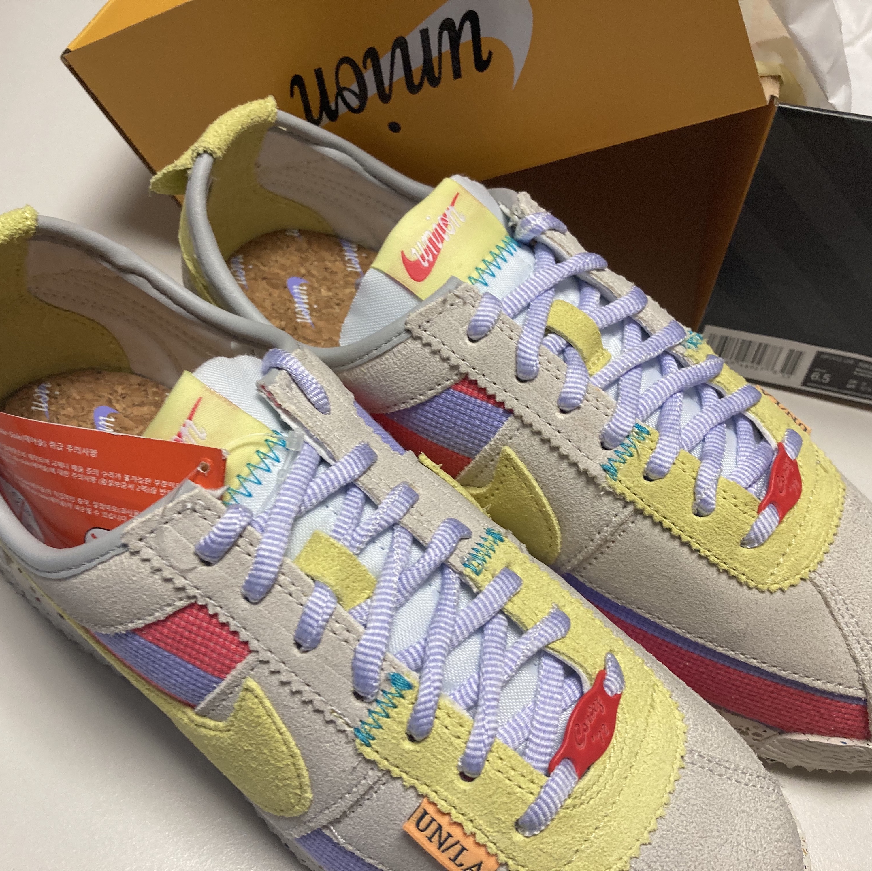 Nike x Union Cortez SP Lemon Frost 착용 스타일