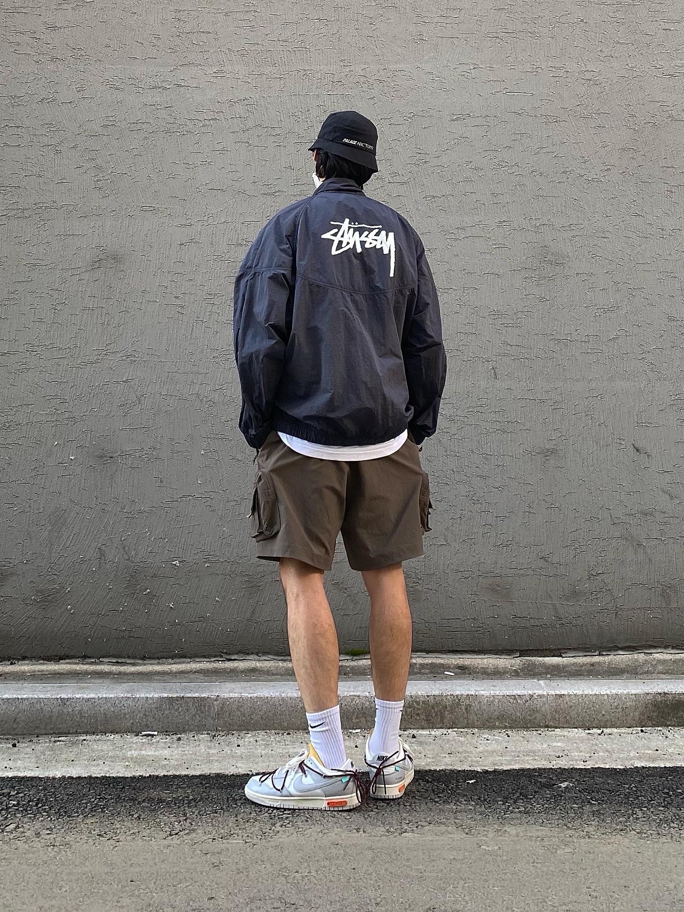 Palace x Arc'teryx Sinsolo Hat Black - 20FW, Nike x Stussy Windrunner Jacket Off Noir 착용 스타일 - 2