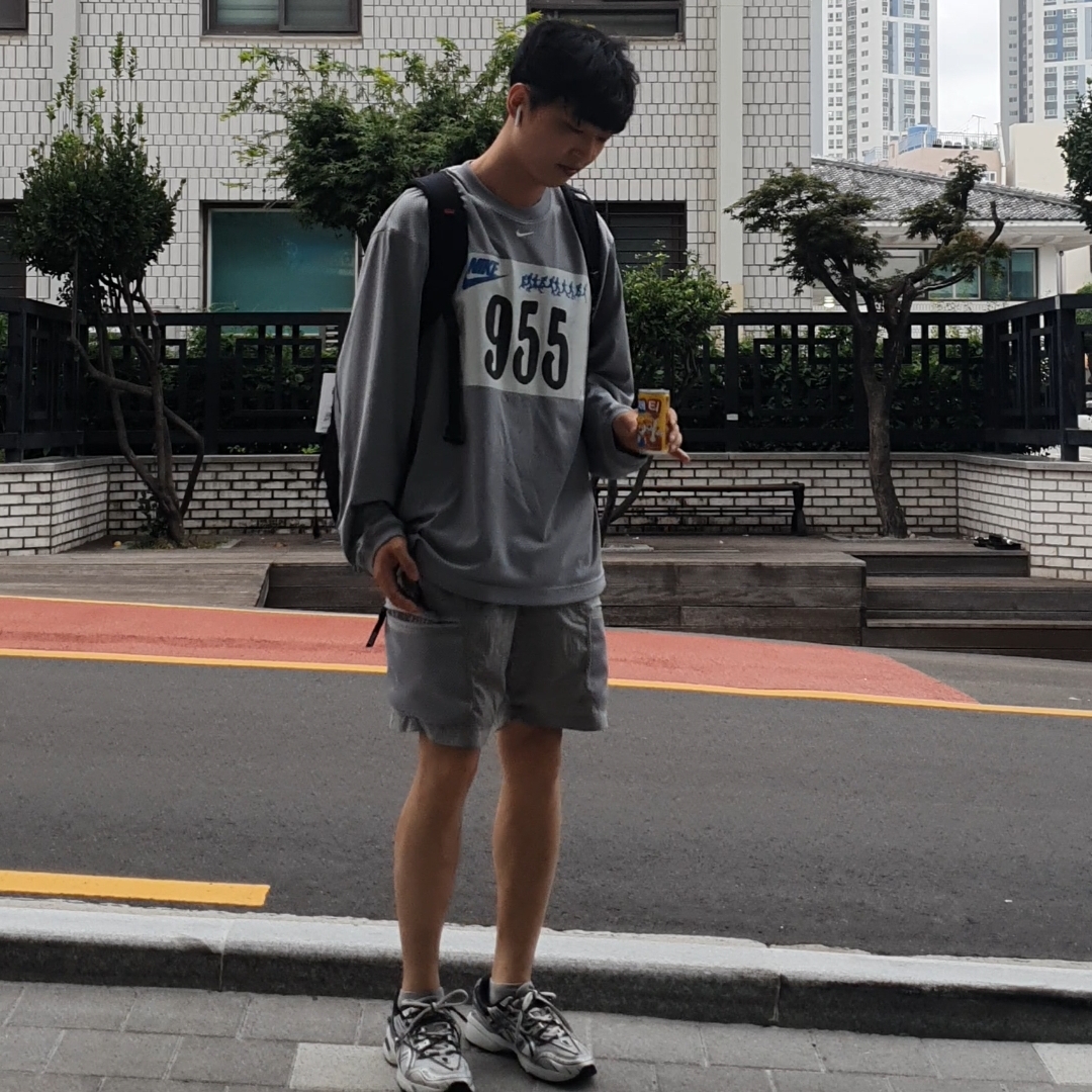 Asics x Andersson Bell Gel-1090 Glacier Grey Silver, Palace Mesh Pocket Shell Shorts Grey - 21SS 착용 스타일 - 1