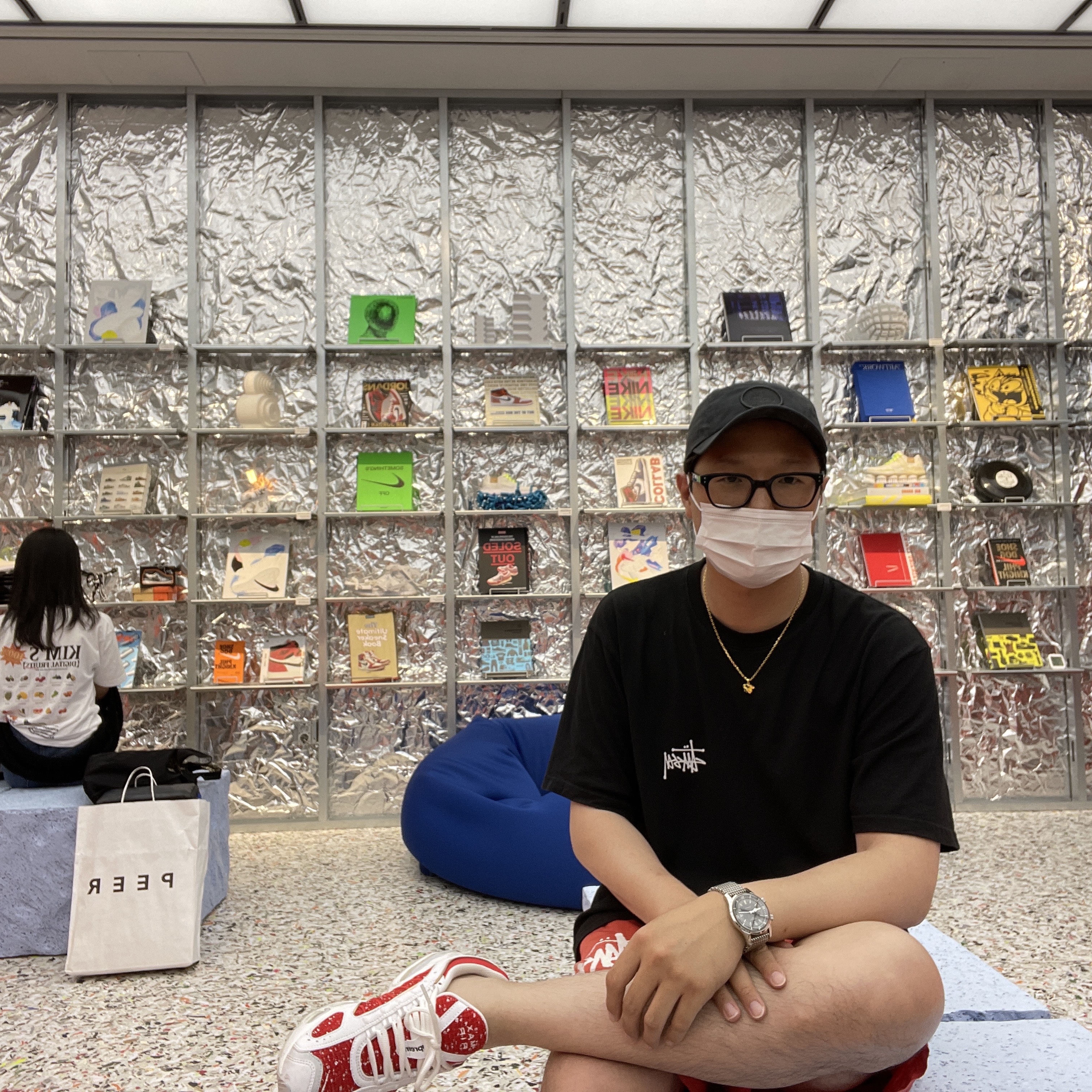 Nike x Supreme Air Max Tailwind 4 White, Supreme x Stone Island Reactive Ice Camo Ripstop Camp Cap Black - 22SS 착용 스타일