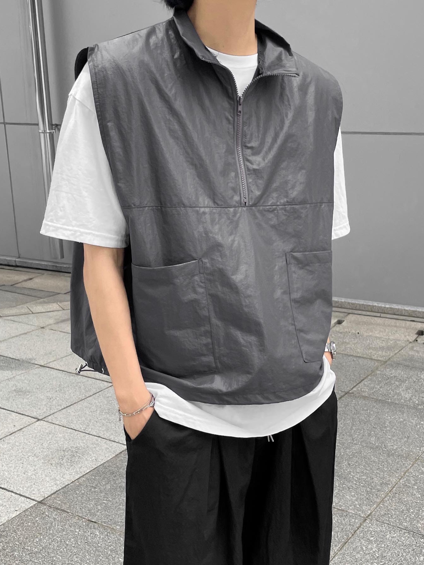 Y-3 Yohji Star Black White 착용 스타일 - 3