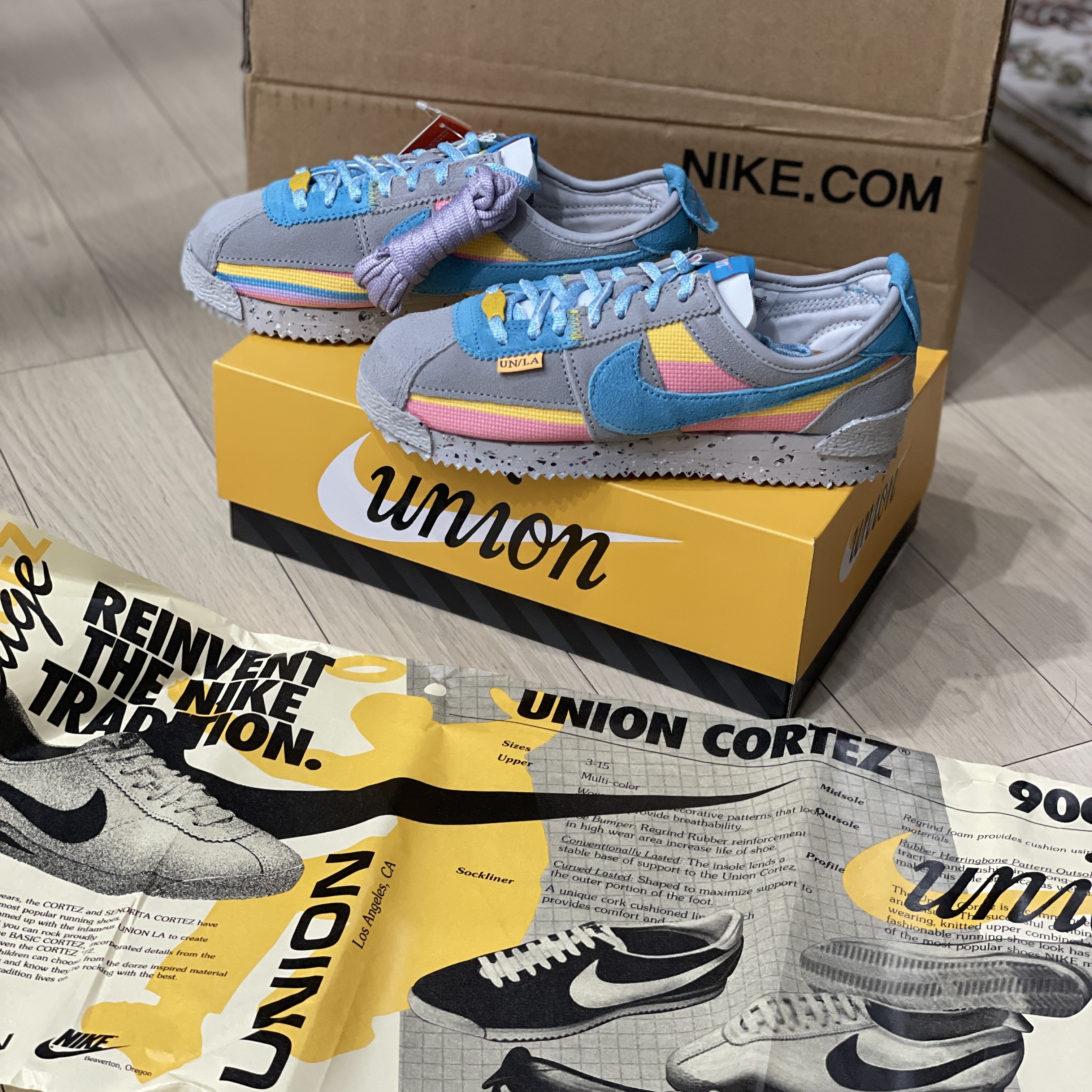Nike x Union Cortez SP Light Smoke 착용 스타일 - 1