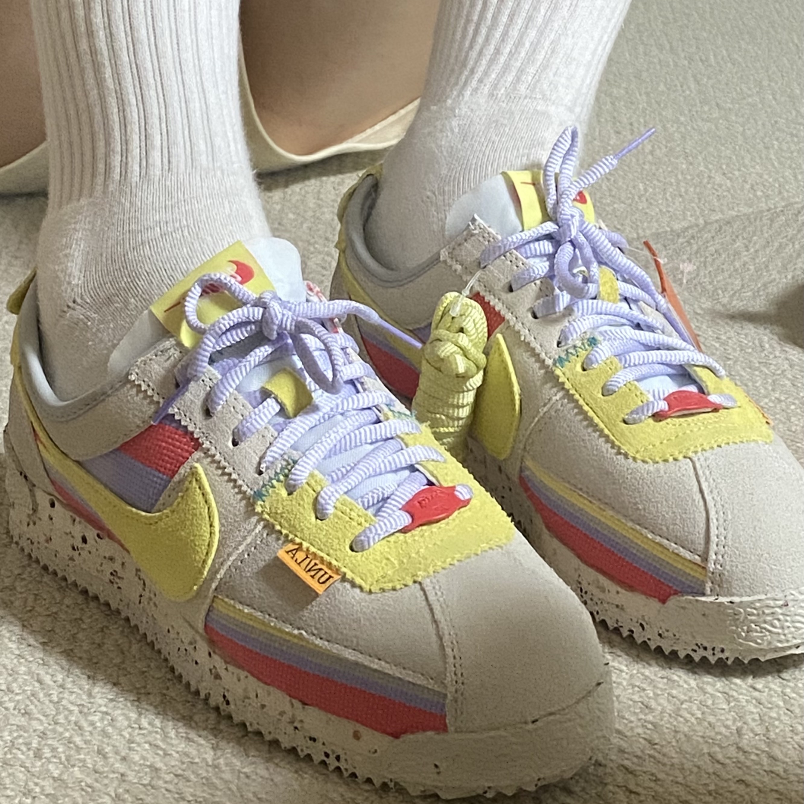 Nike x Union Cortez SP Lemon Frost 착용 스타일