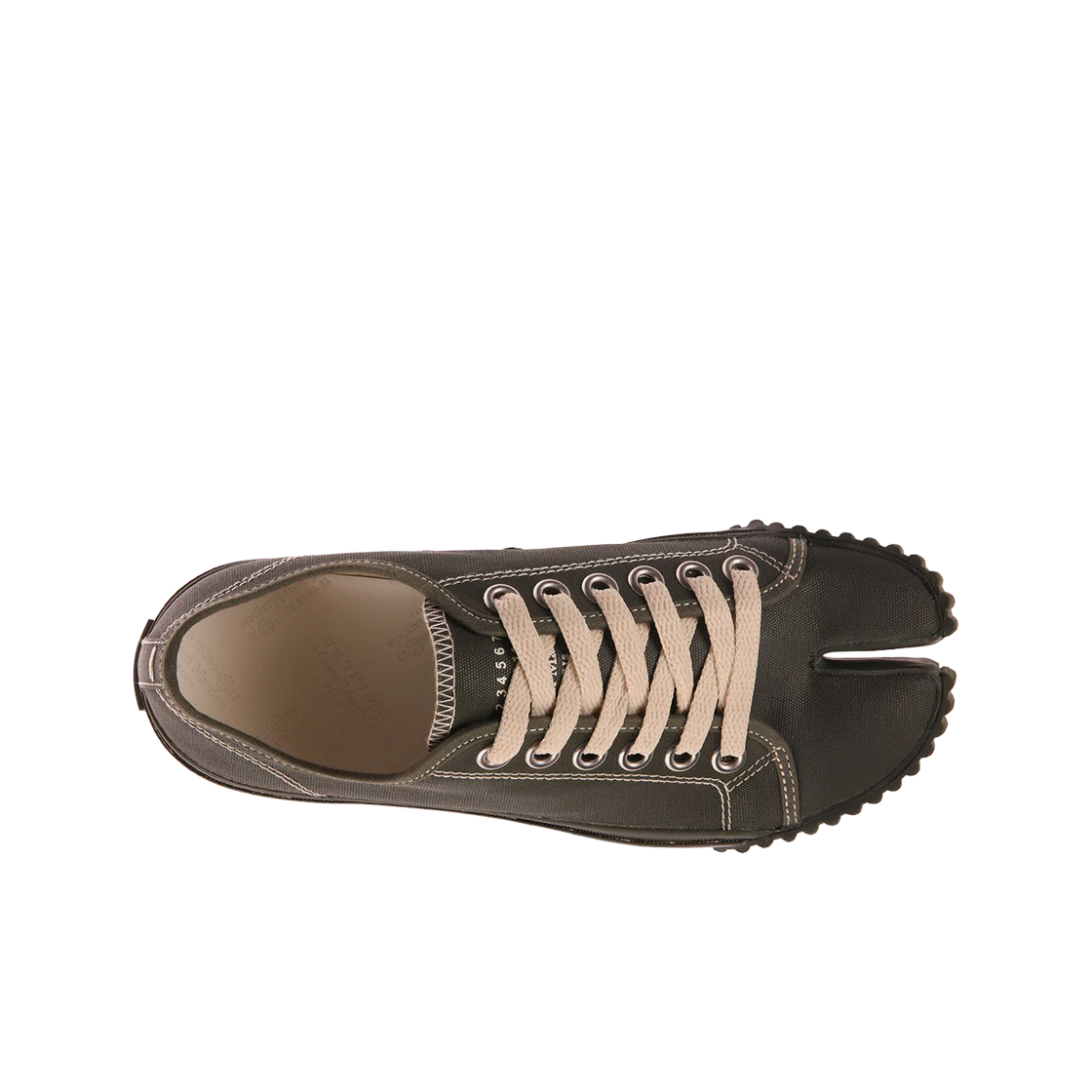 (W) 메종 마르지엘라 타비 로우 캔버스 스니커즈 다크 그린((W) Maison Margiela Tabi Low Canvas Sneakers Dark Green) - 2