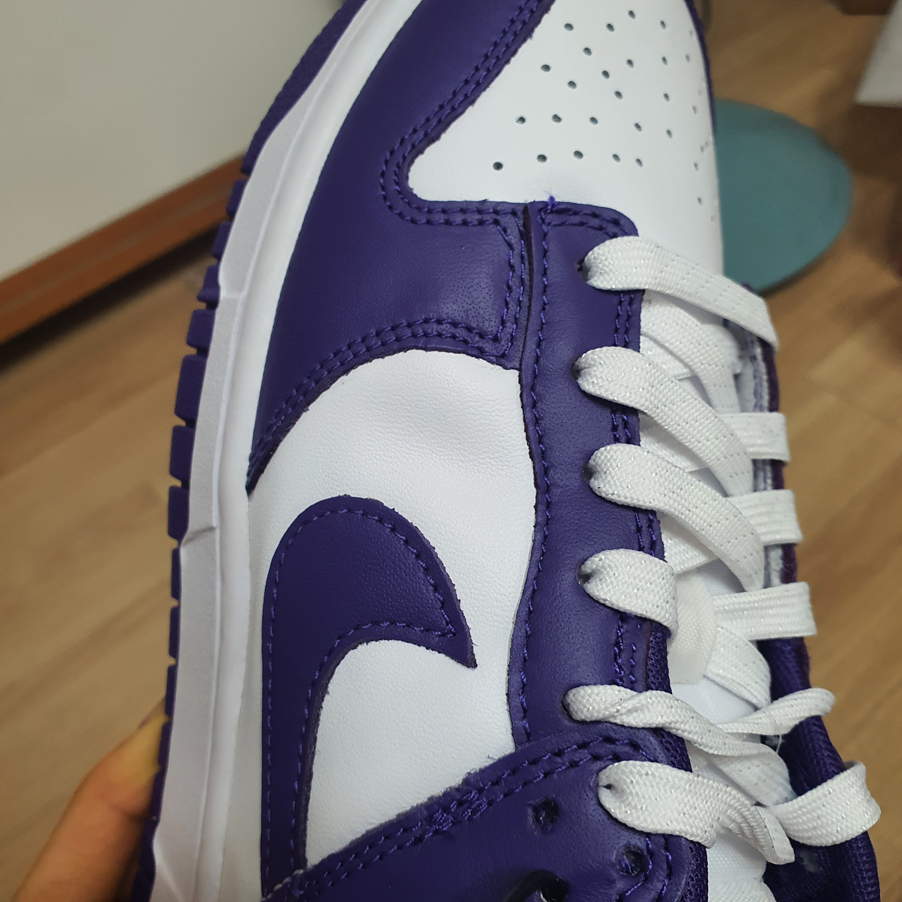 Nike Dunk Low Retro Championship Court Purple 착용 스타일