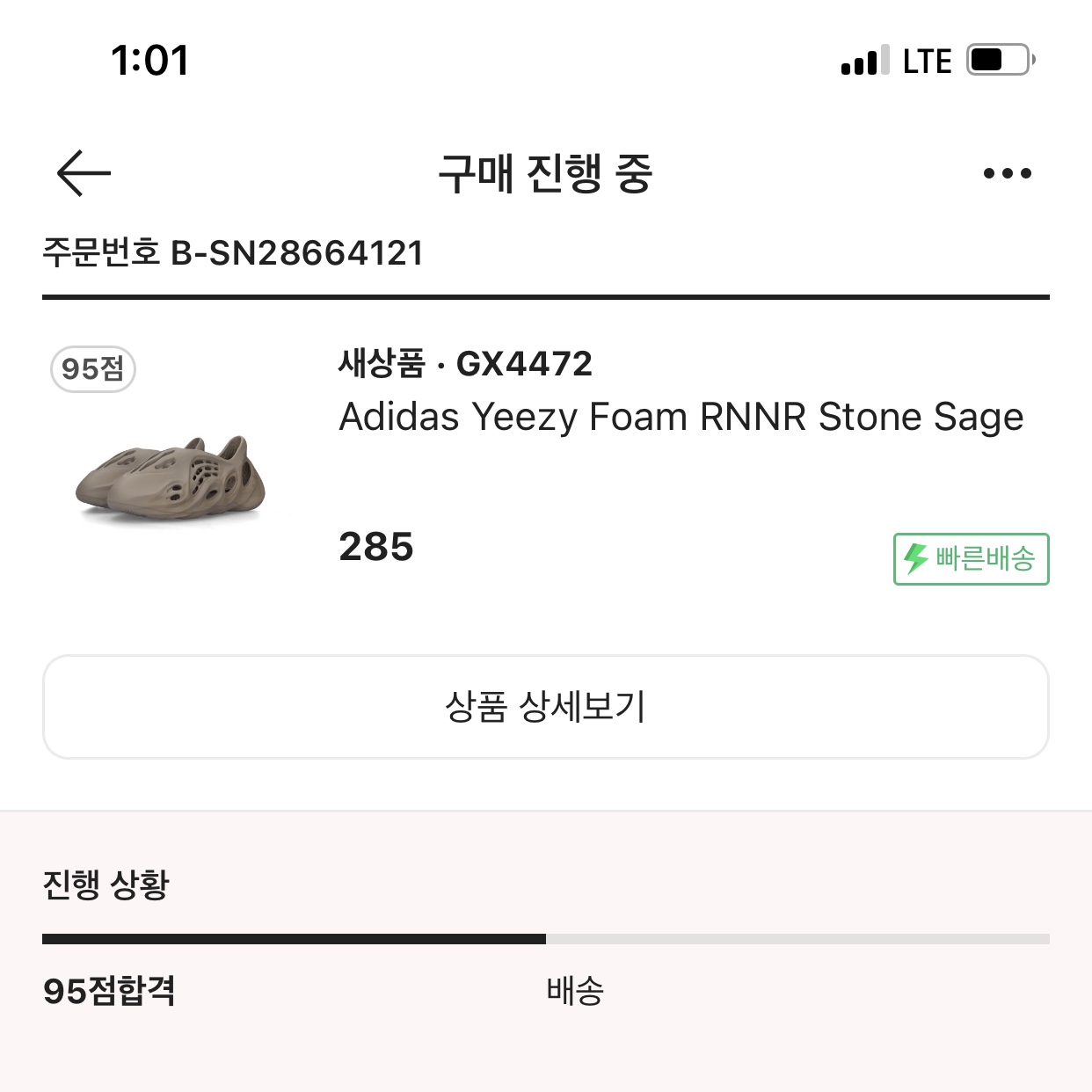 Adidas Yeezy Foam RNNR Stone Sage 착용 스타일