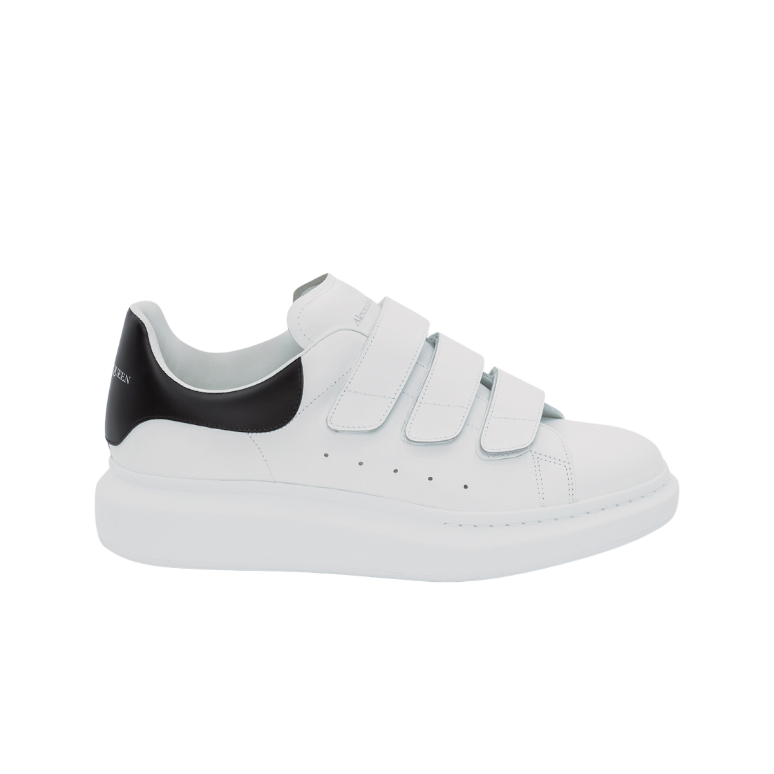 알렉산더 맥퀸 오버사이즈드 트리플 스트랩 스니커즈 화이트 블랙(Alexander Mcqueen Oversized Triple Strap Sneakers White Black)