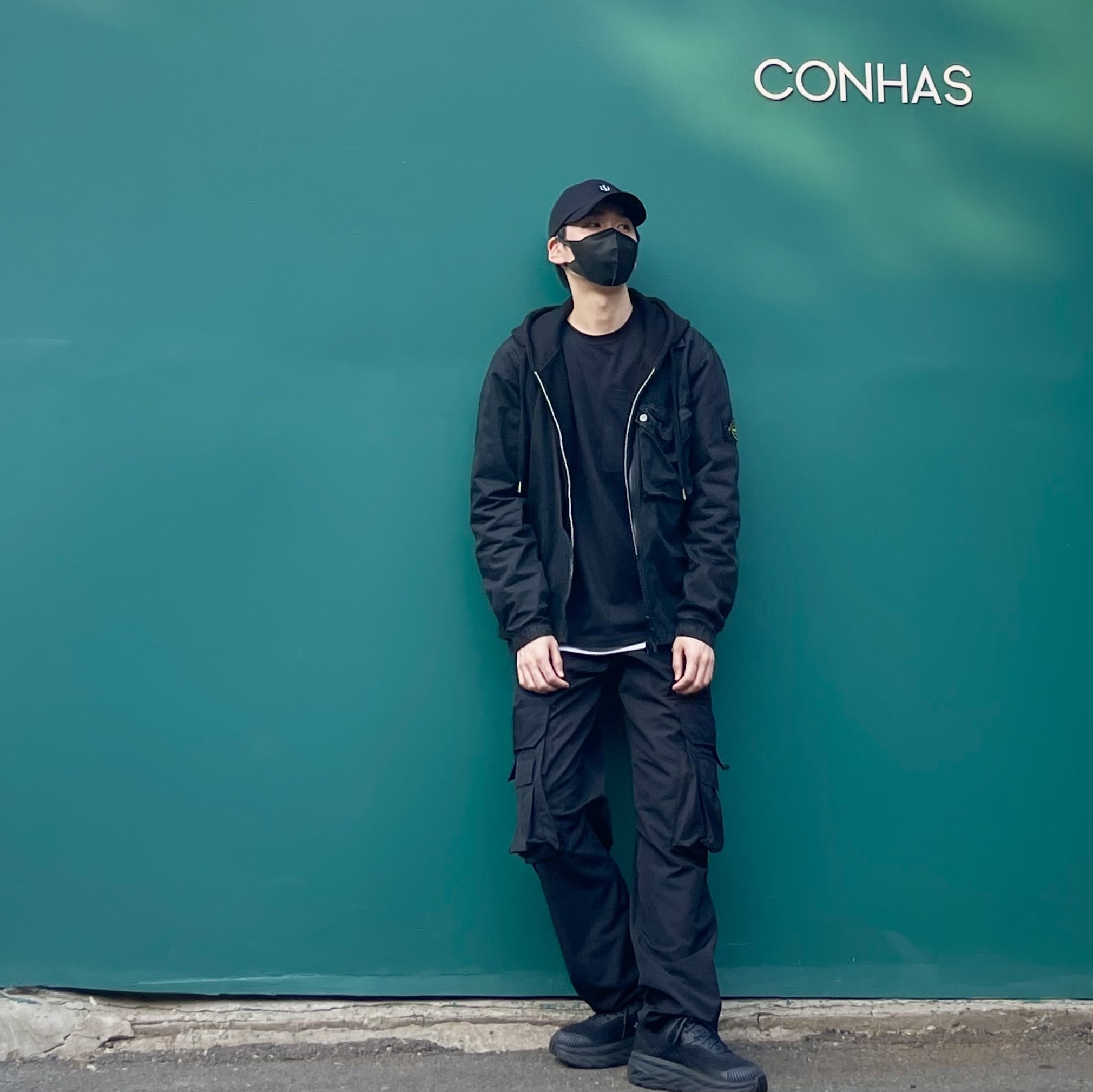 Stone Island 117WN T.CO+OLD Overshirt Black - 21SS 착용 스타일