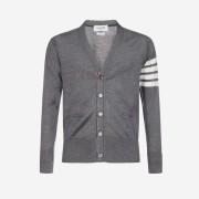 Thom Browne Classic Merino Wool Cardigan Medium Grey